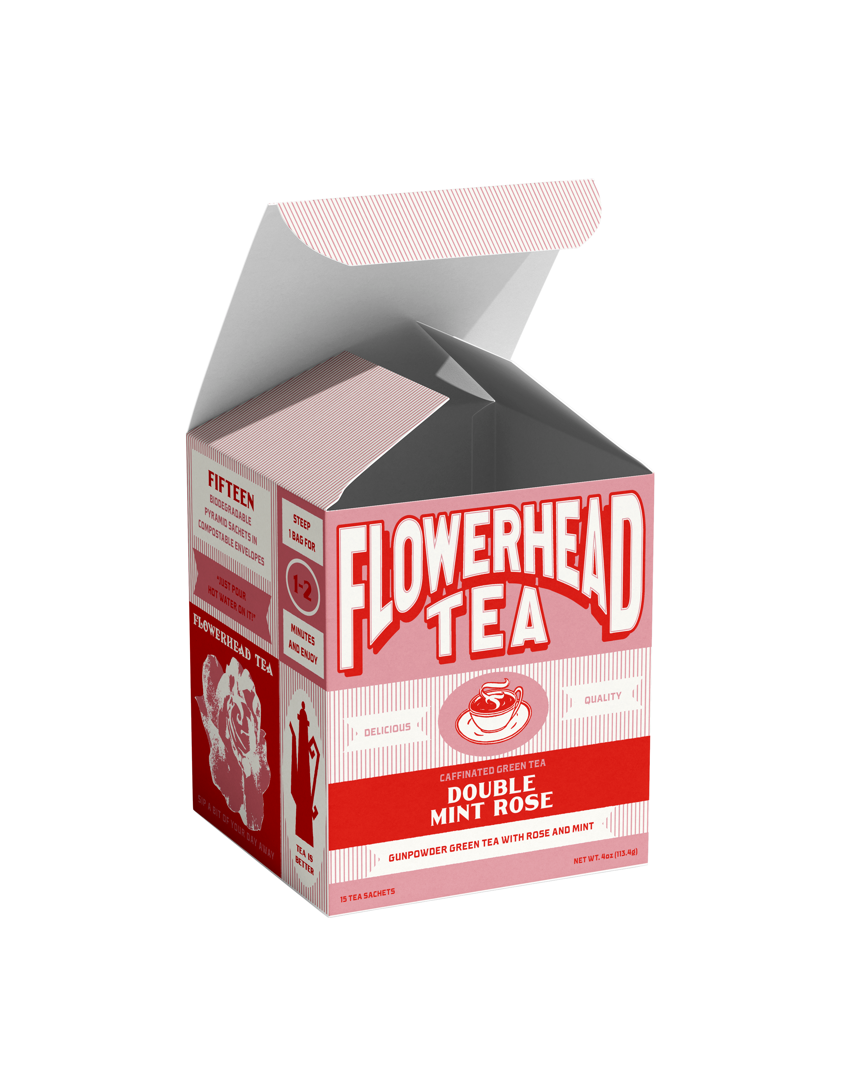 Double Mint Rose Tea Bags