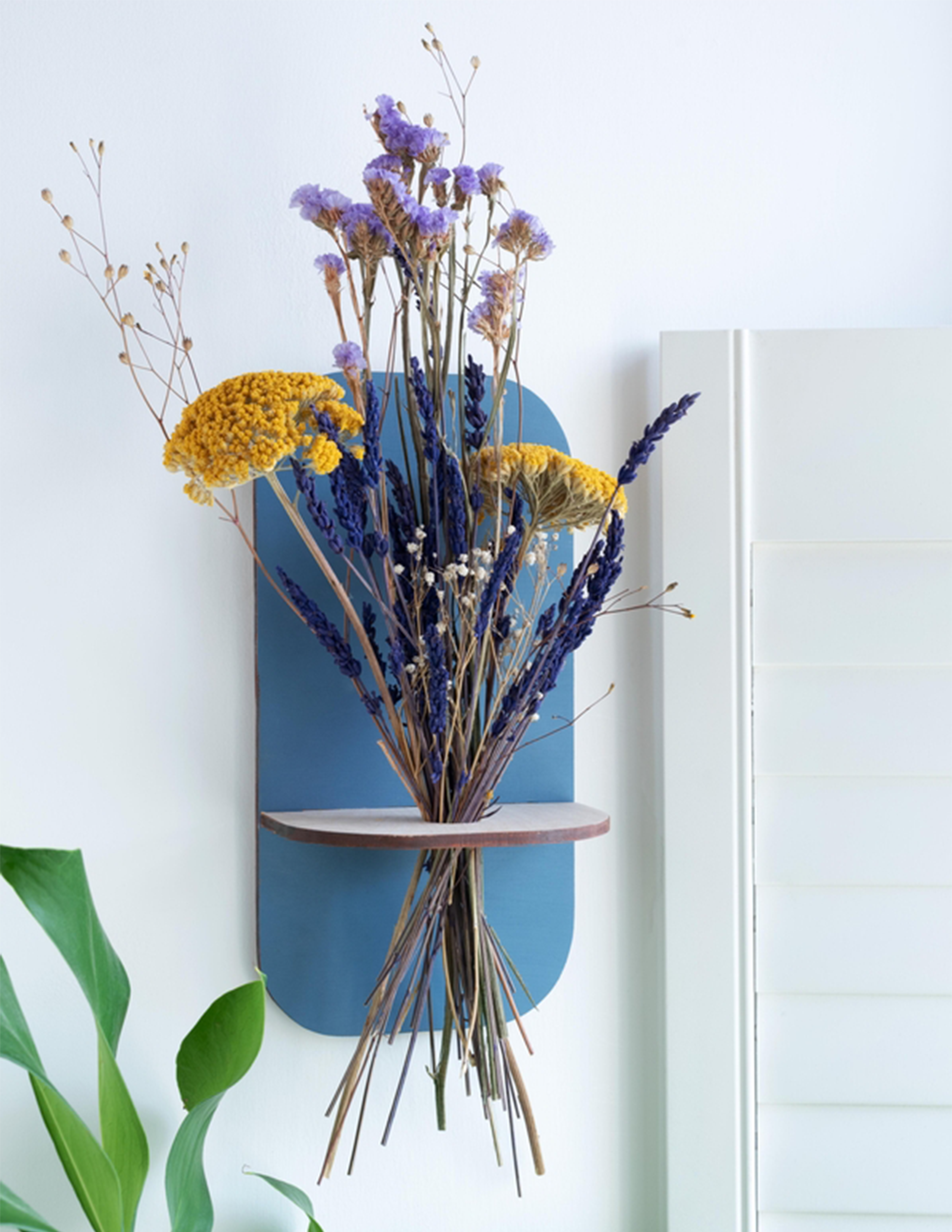 Dried Flower Shelf - Blue Wash