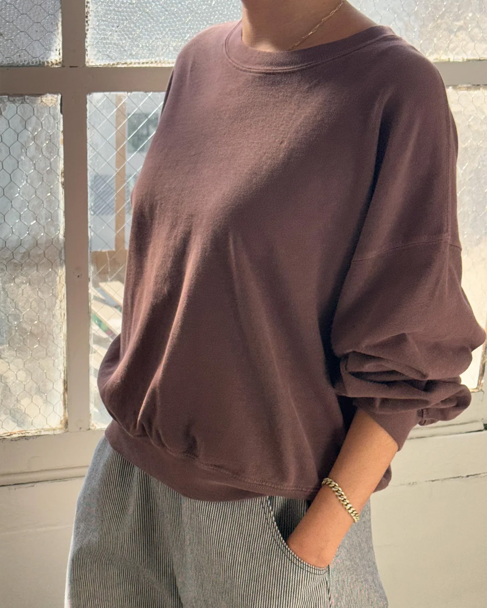 Cali Jersey Sweatshirt Espresso
