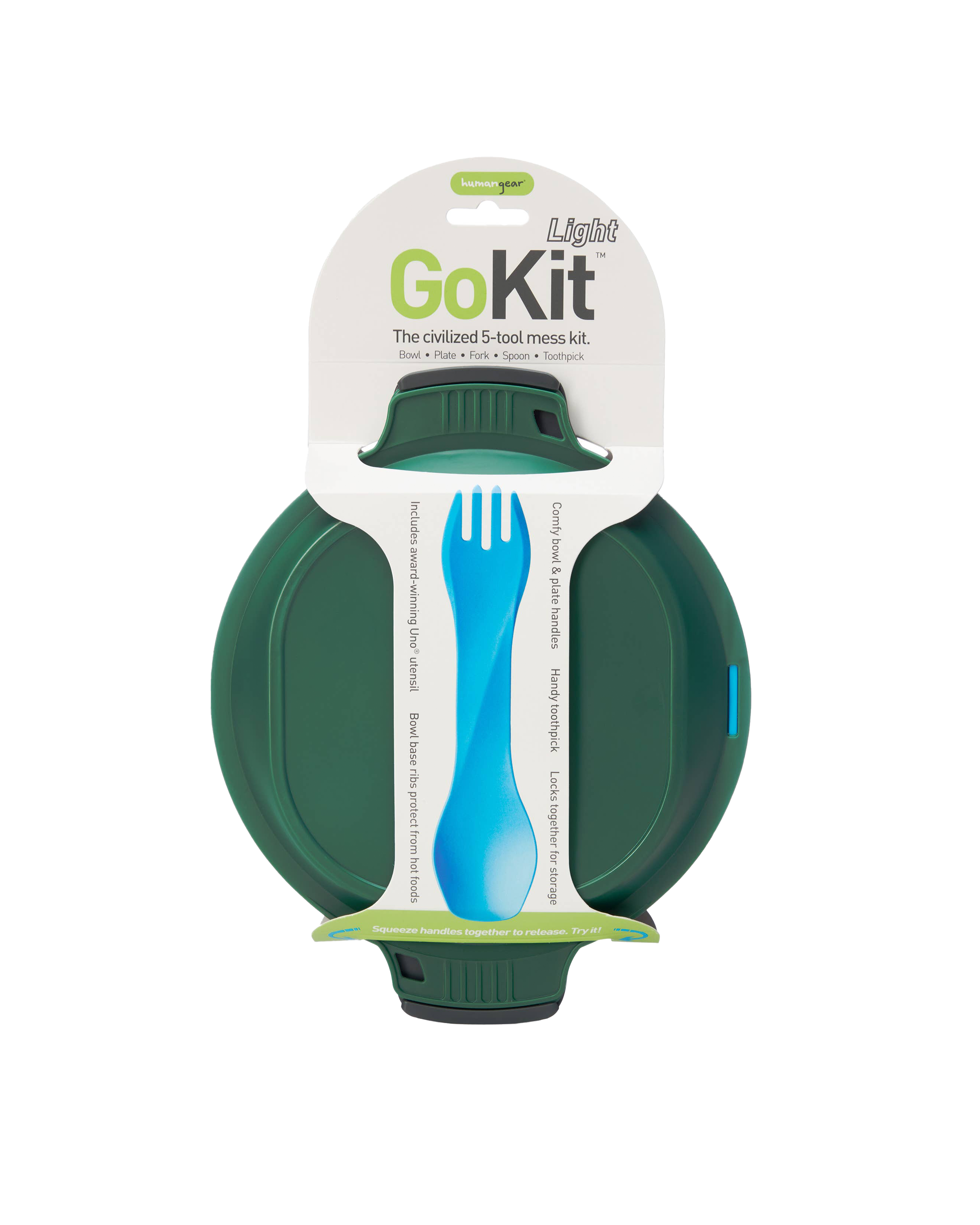 GoKit Utensil and Plate Set: Green