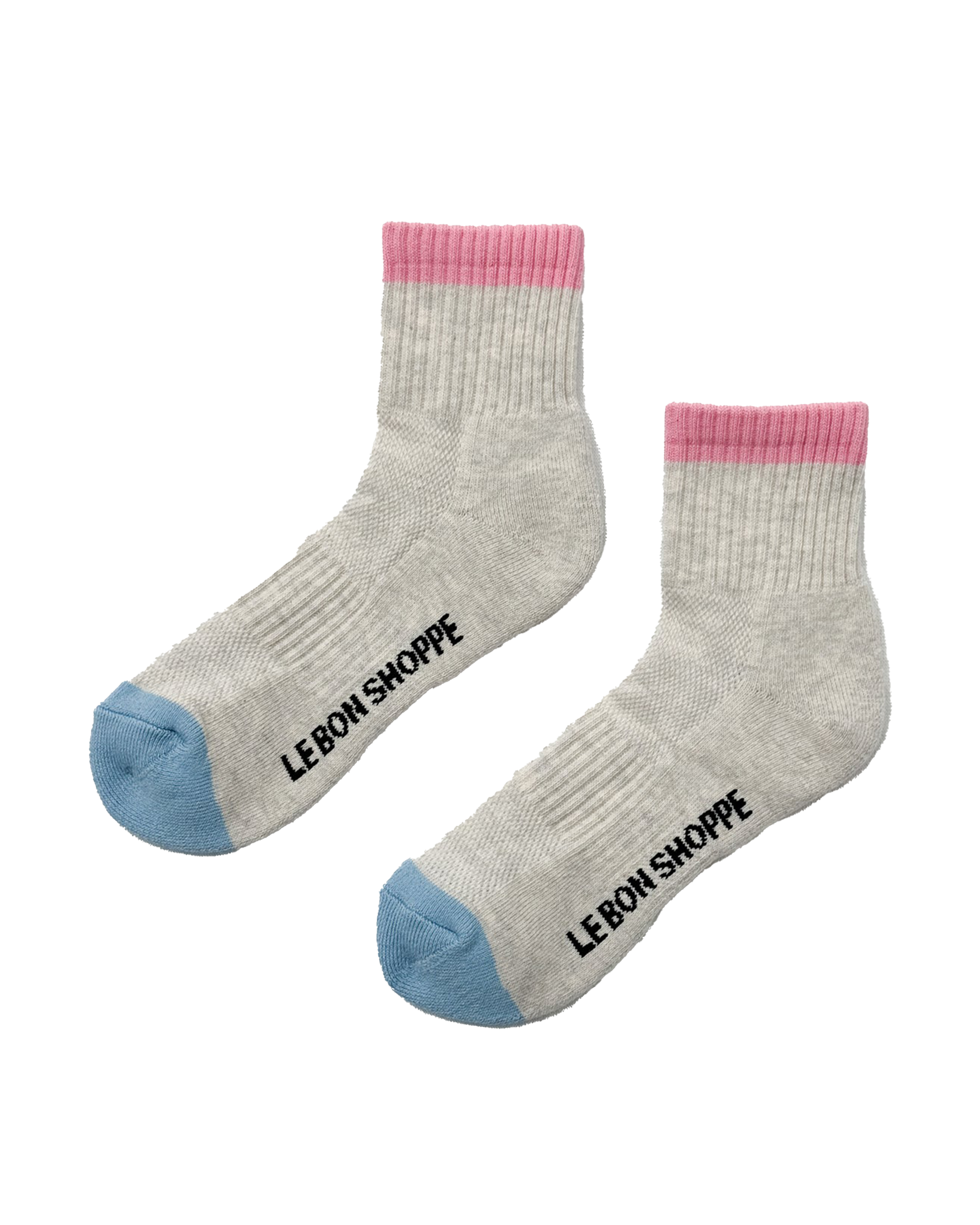 Colour Block Girlfriend Socks Grey Pink