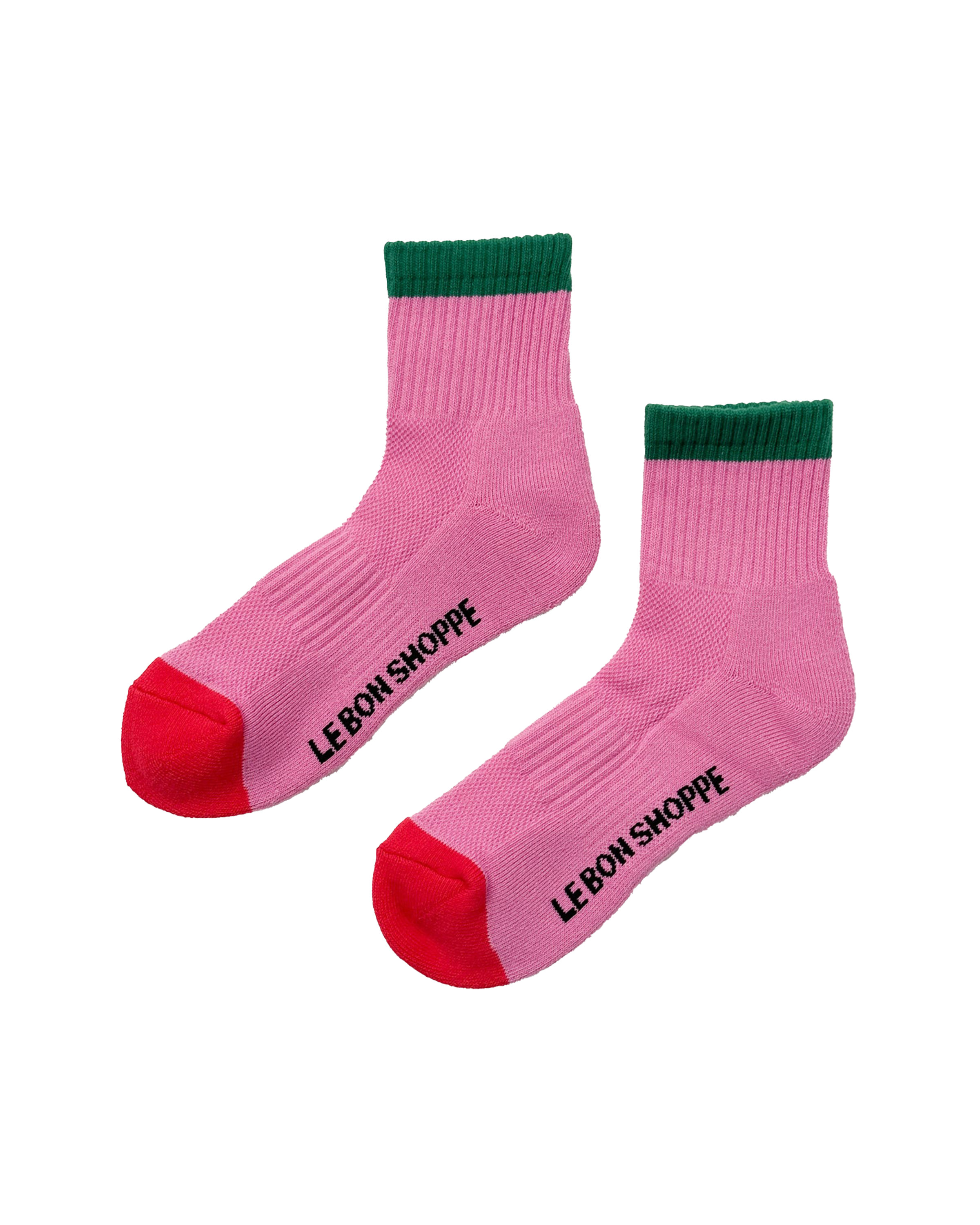 Colour Block Girlfriend Socks Rose Pink