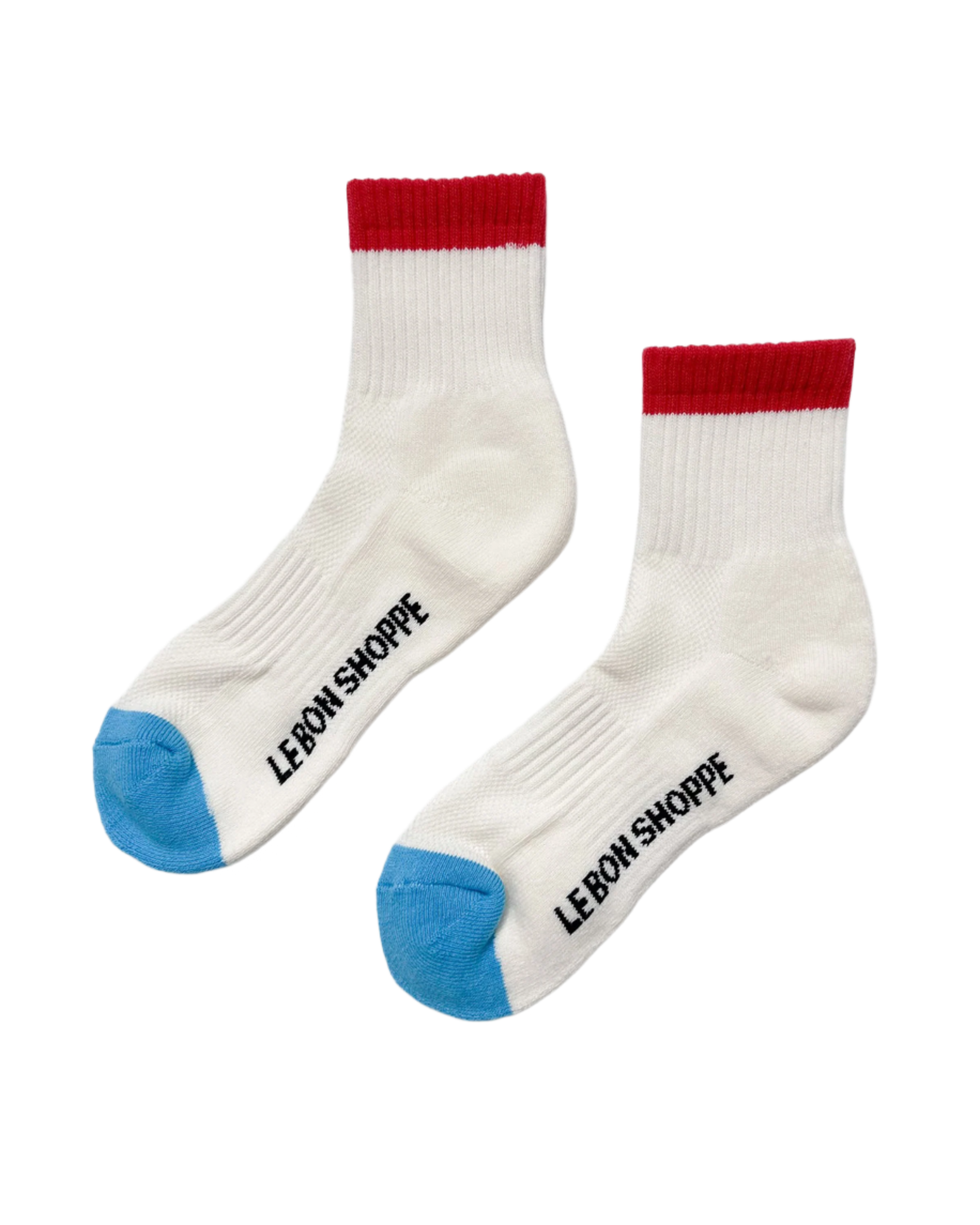 Colour Block Girlfriend Socks Blue Red