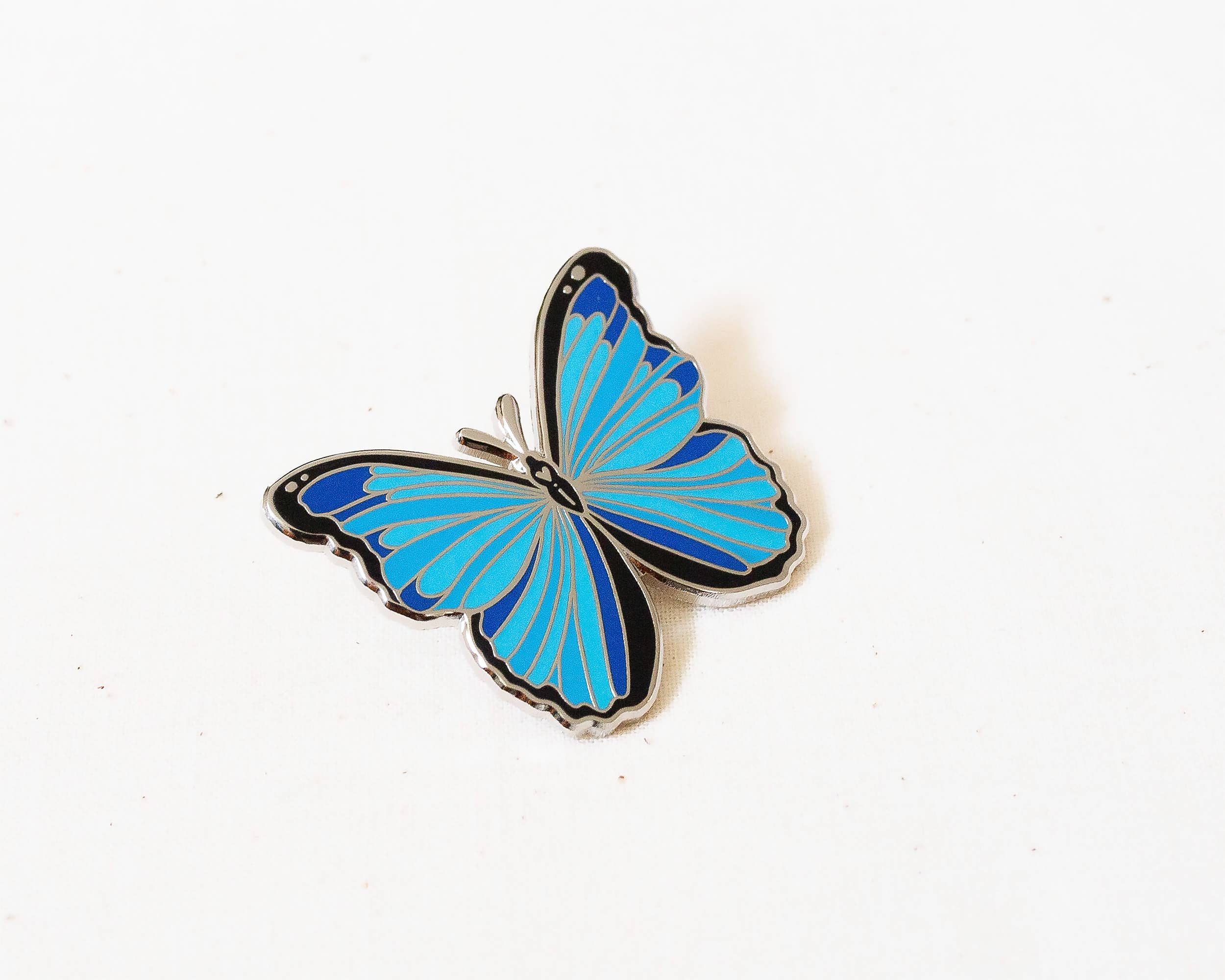 Blue Morpho Butterfly Enamel Pin