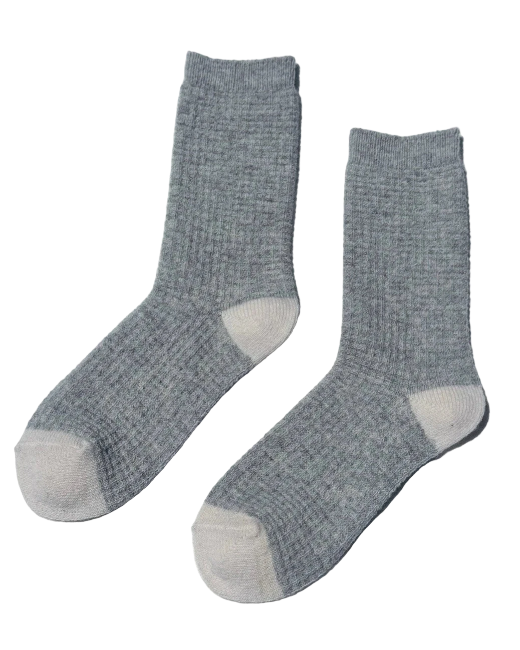 Wool Waffled Socks Stone