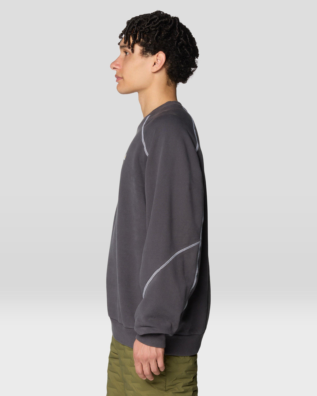 Mountain Hardwear Hardwear Supply Pullover Crew in Shark, model side view