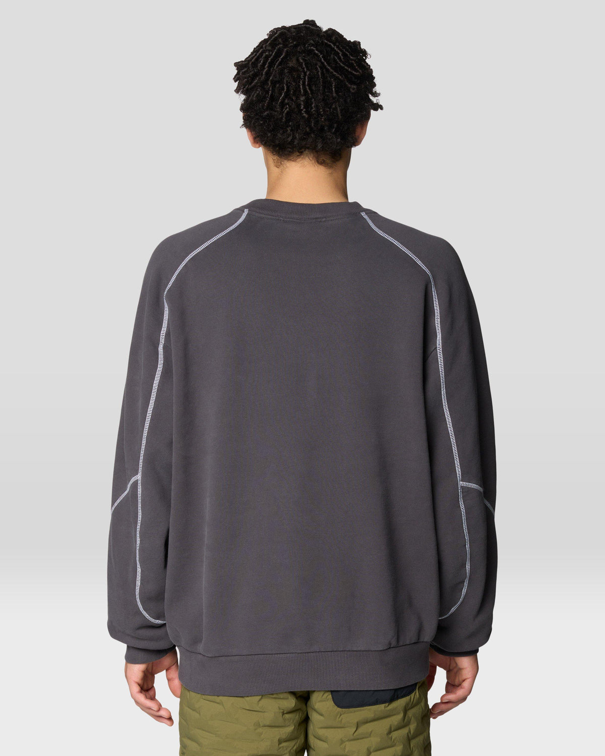 Mountain Hardwear Hardwear Supply Pullover Crew in Shark, model back view