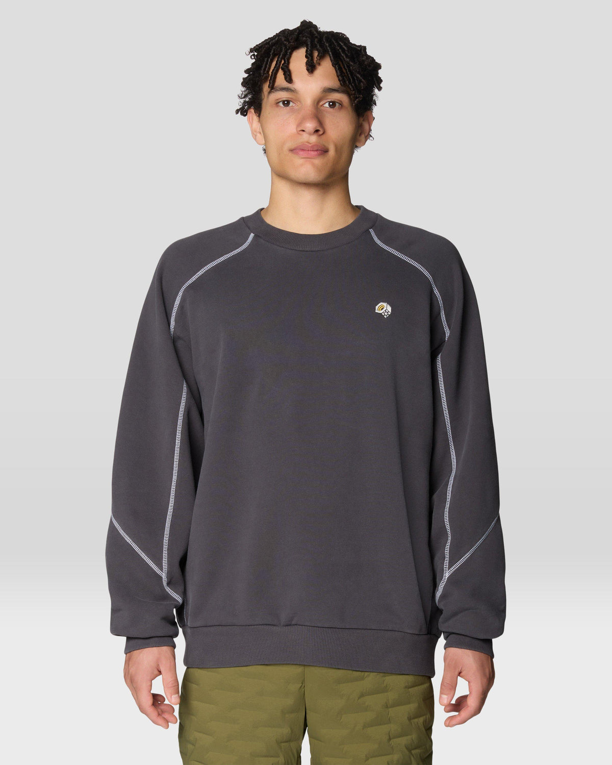 Mountain Hardwear Hardwear Supply Pullover Crew in Shark, model front view