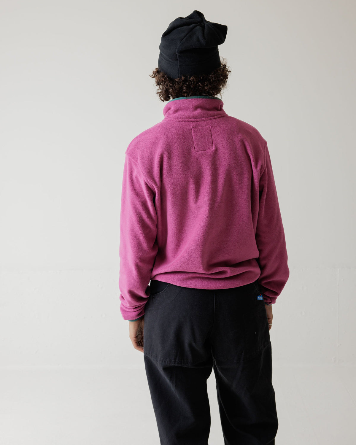 KAVU Hidden Hills Fleece Pullover Soft Plum - model view