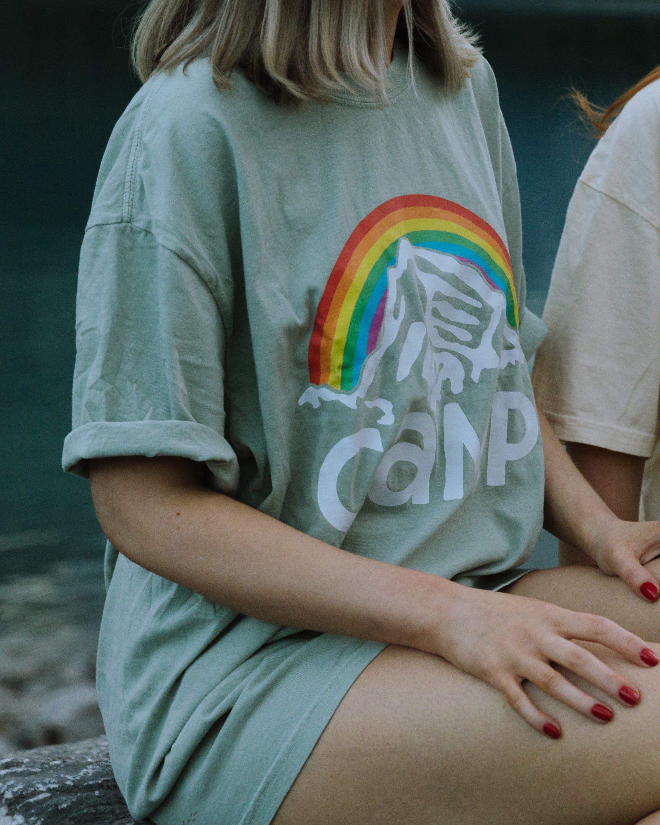 In It Together Vintage Wash Tee - Faded Sage