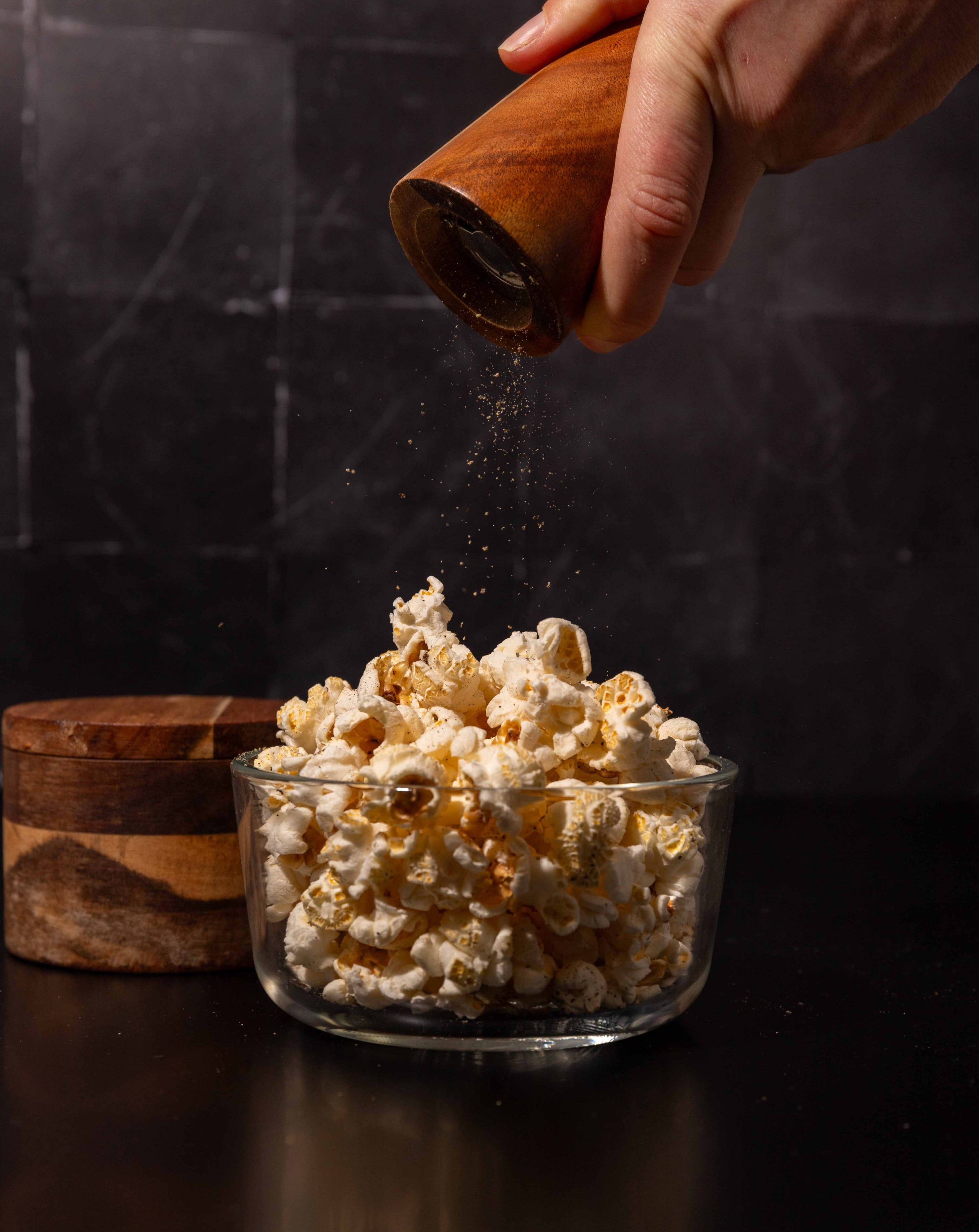 Truffle Oil & Cracked Black Pepper Popcorn