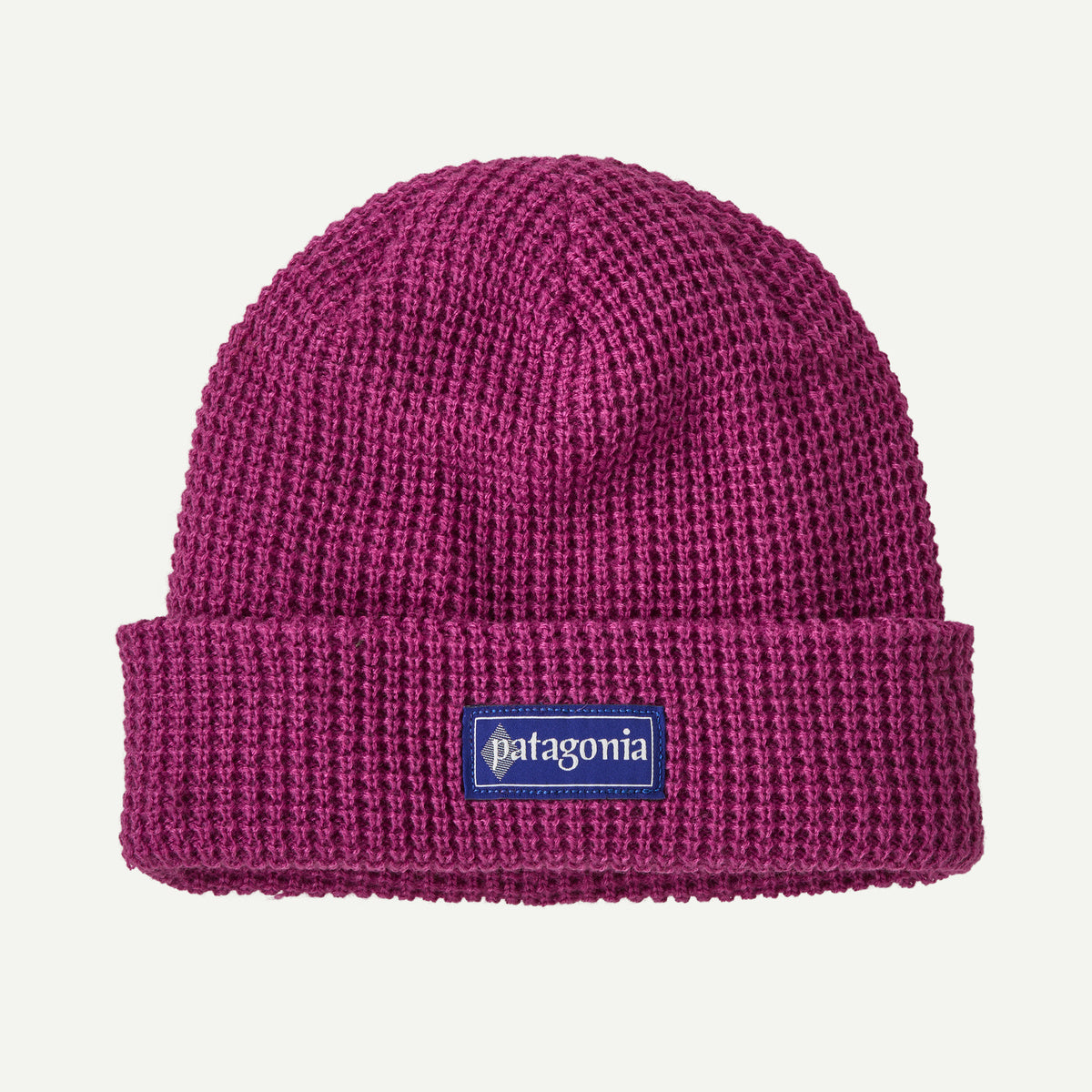 Patagonia Snowdrifter Beanie - Hut Tripper Label: Amaranth Pink — product photograph