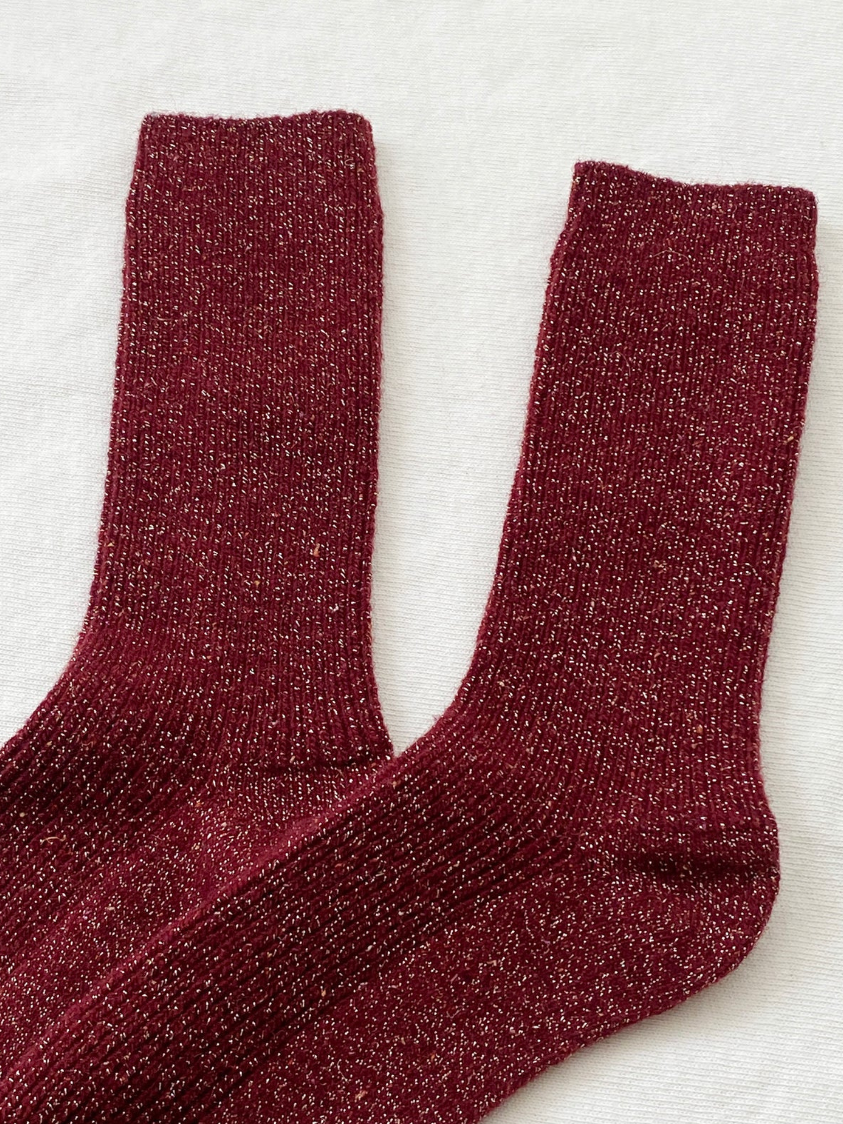 Winter Sparkle Socks Wine