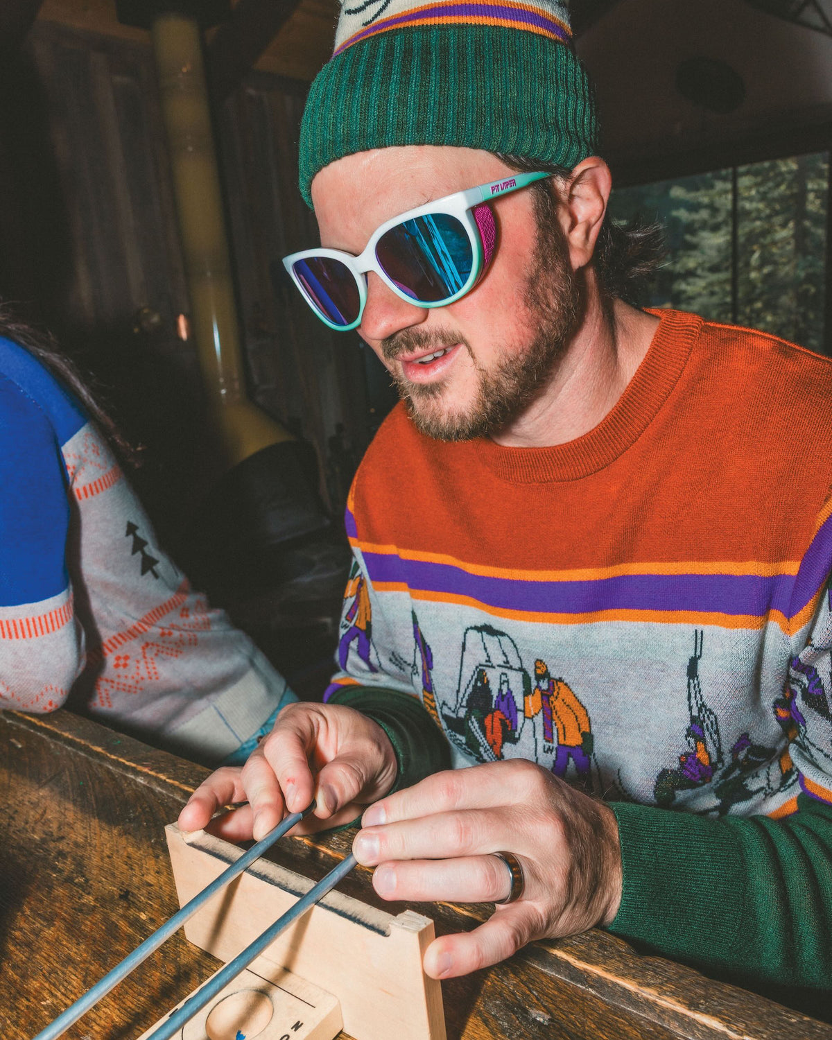 KAVU Highline Sweater Ski Ya Later - model view