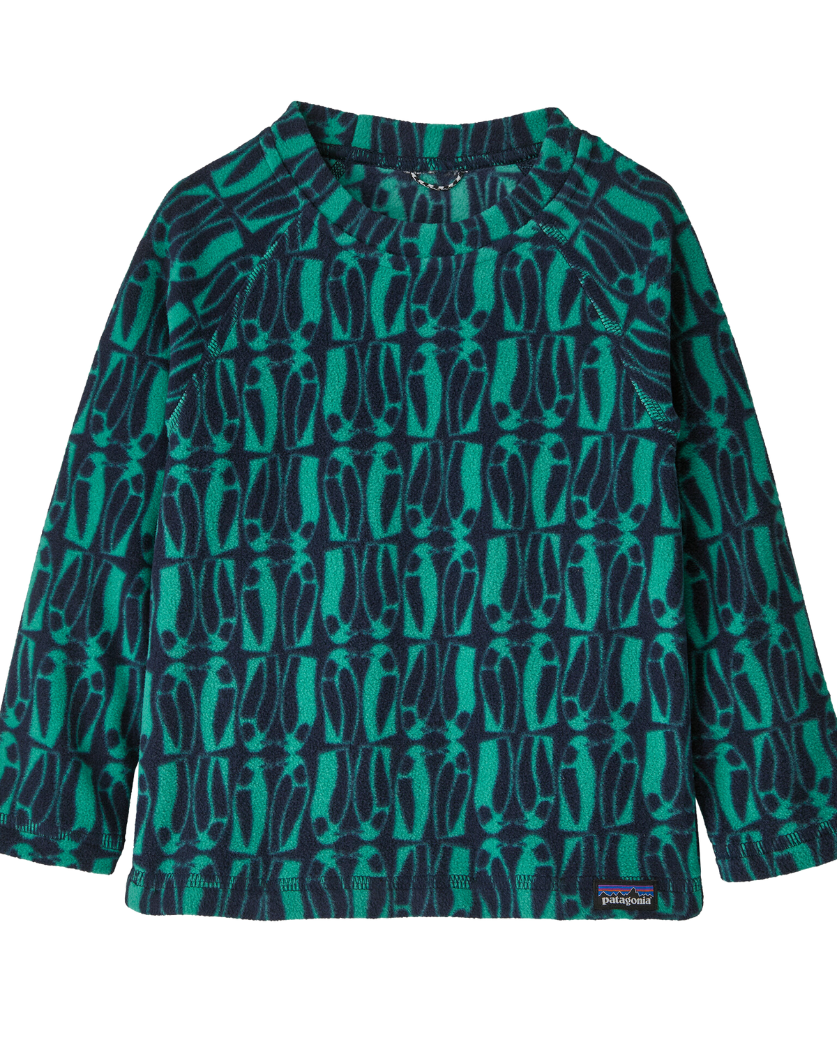 Patagonia Baby Micro D Crew - Geo Penguin: Solo Teal — product photograph
