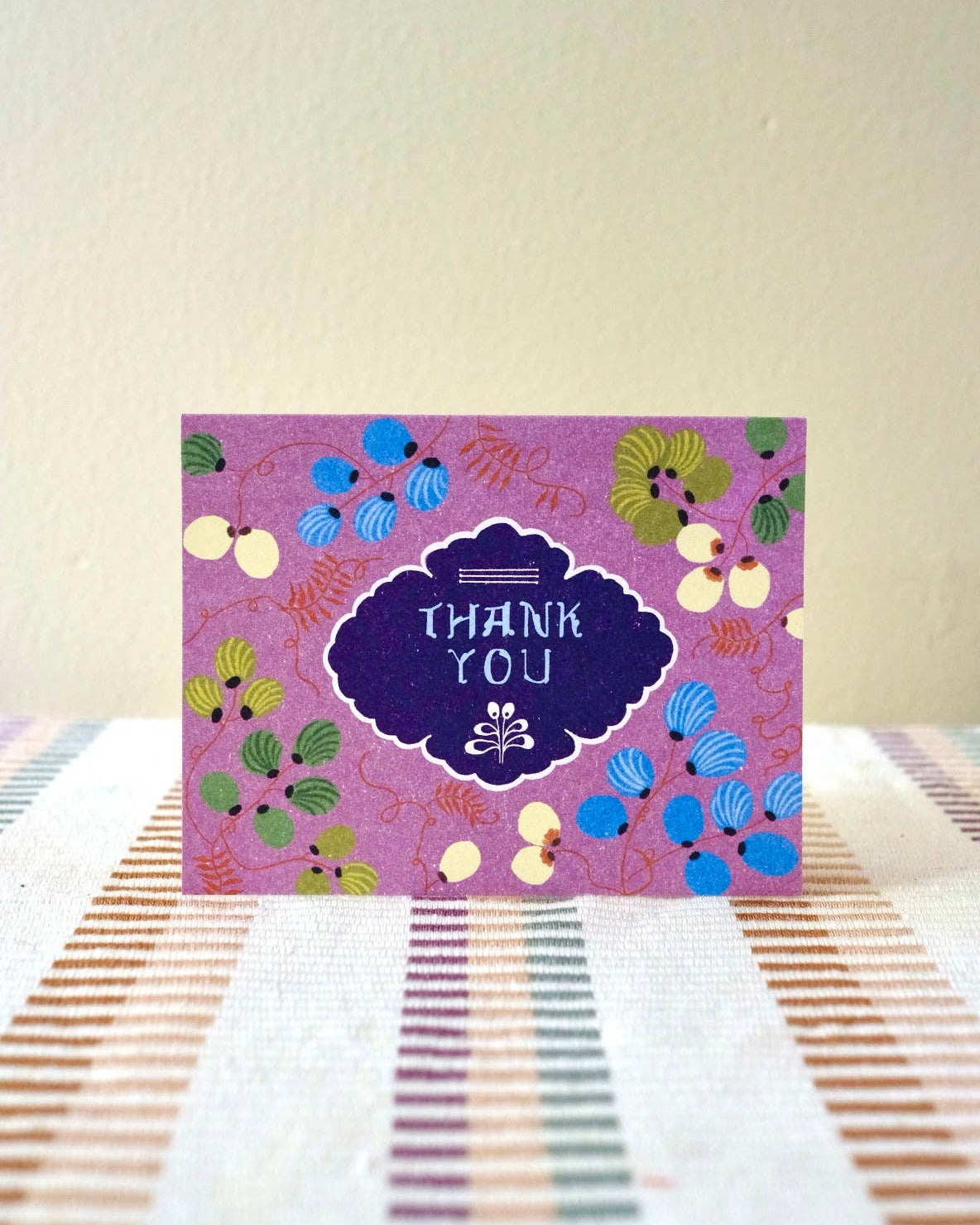 Thank You Floral Pattern Card