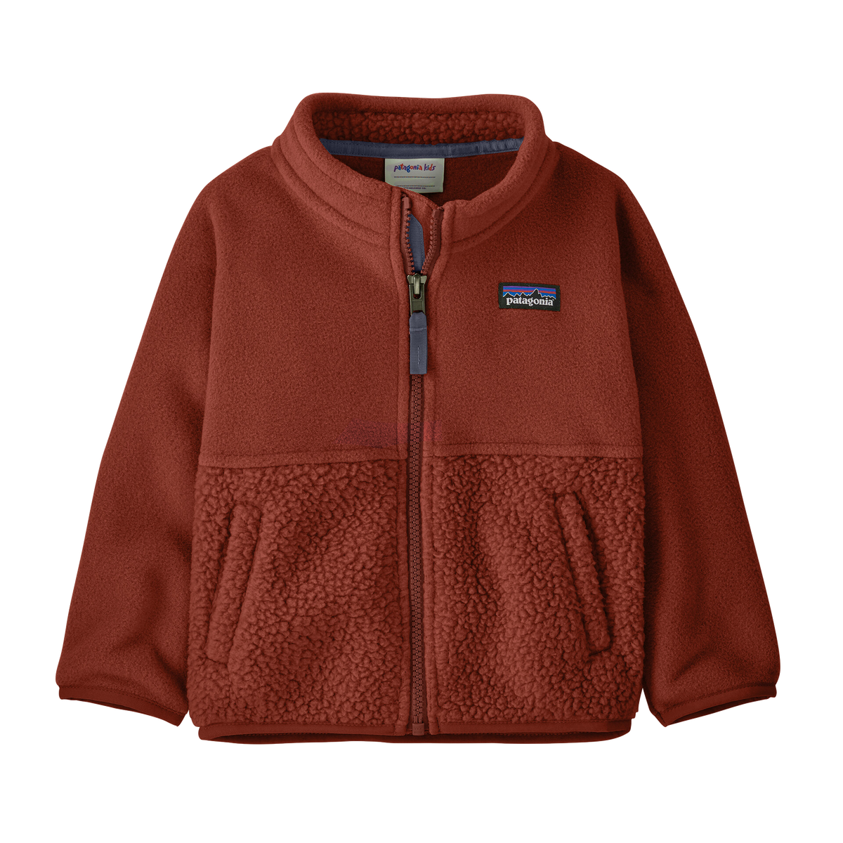 Patagonia Baby Cozy Fluff Jacket - Rusty Red — product photograph