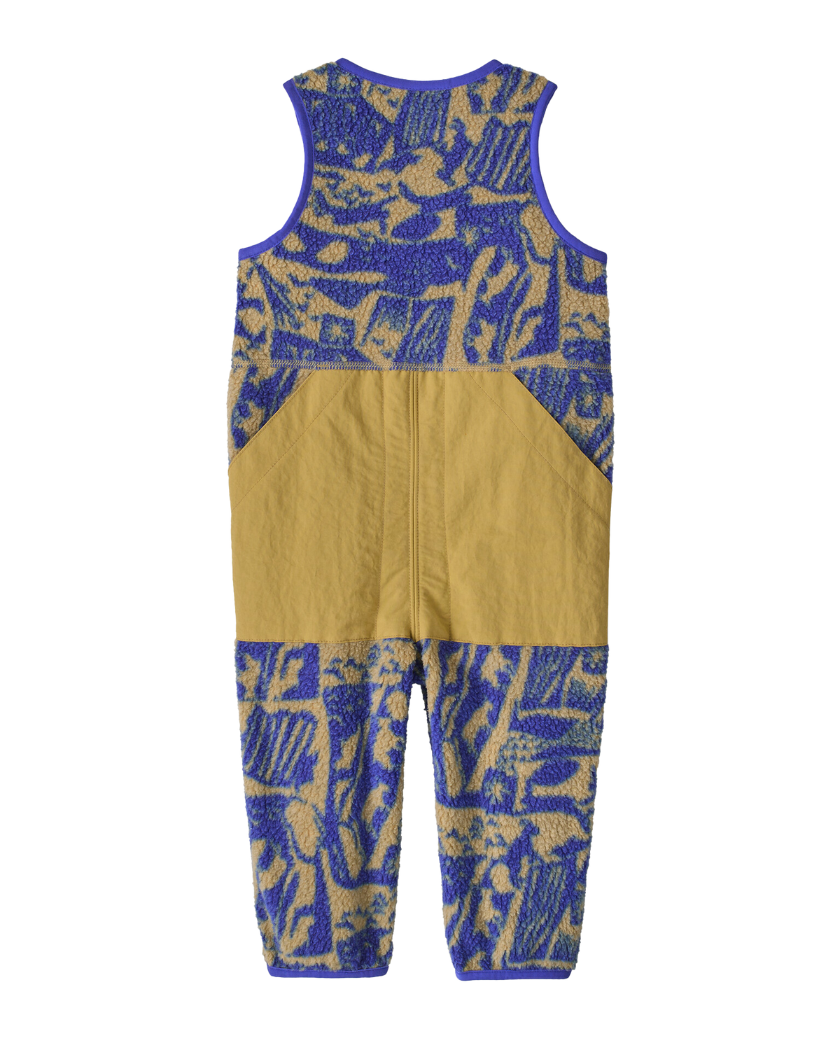 Patagonia Baby Shearling Overalls - Let's Chat: Eddy Blue — product photograph