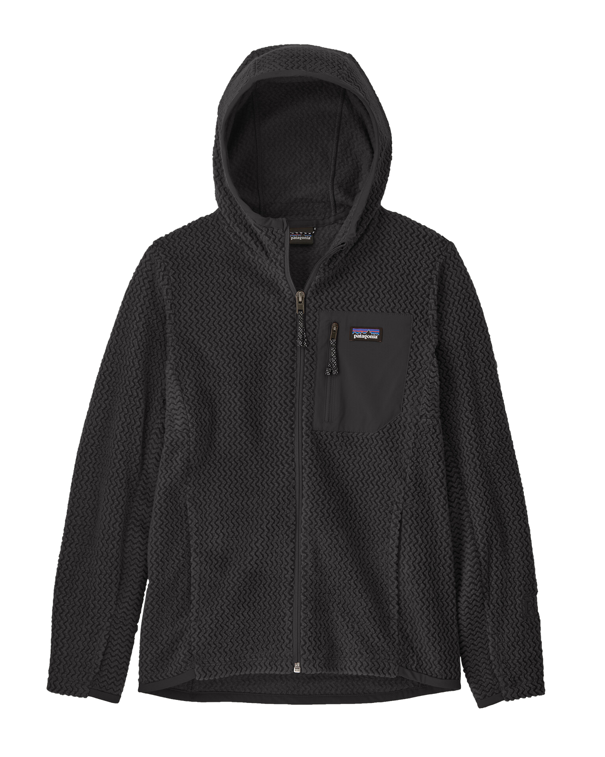 Patagonia Kid's R1 Air Full-Zip Hoody - Black — product photograph