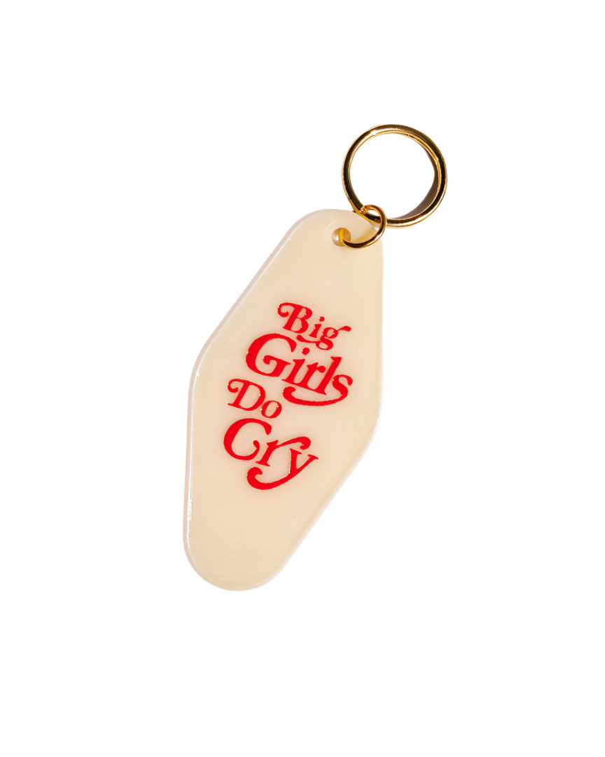 Big Girls Do Cry Motel Tag Keychain