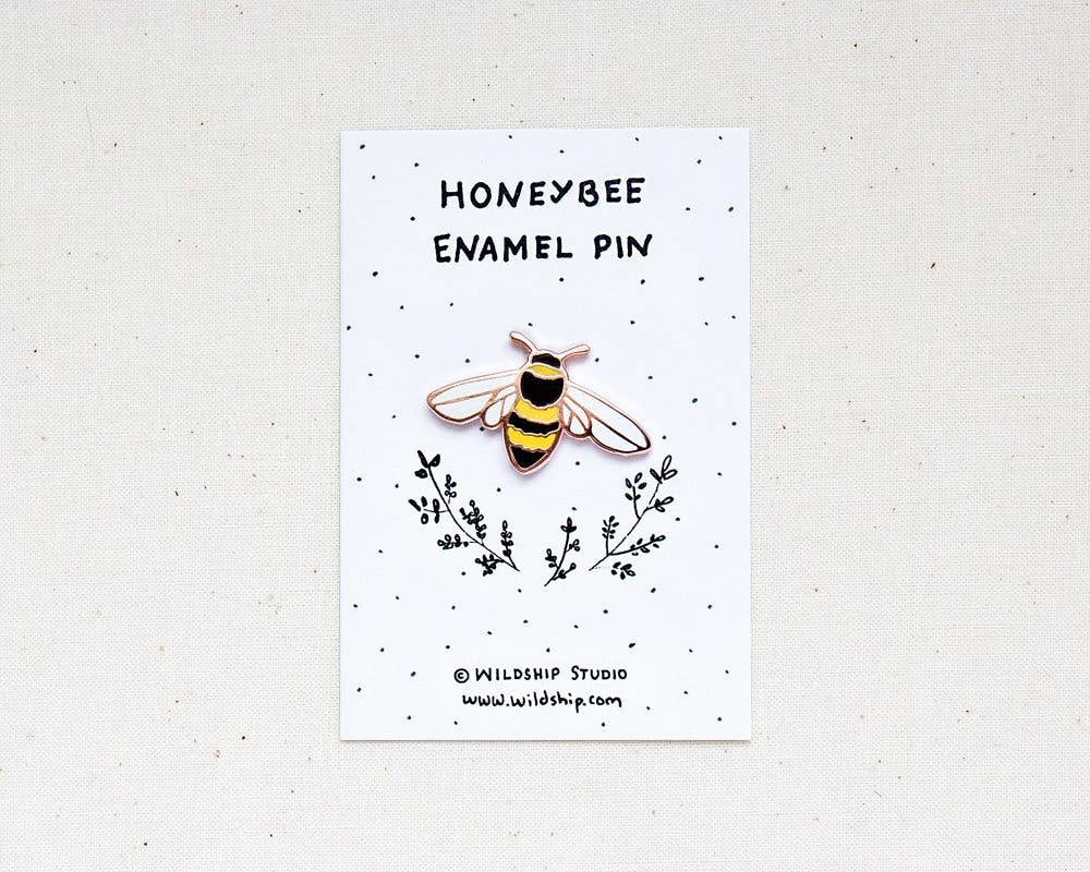 Honeybee Enamel Pin For Charity