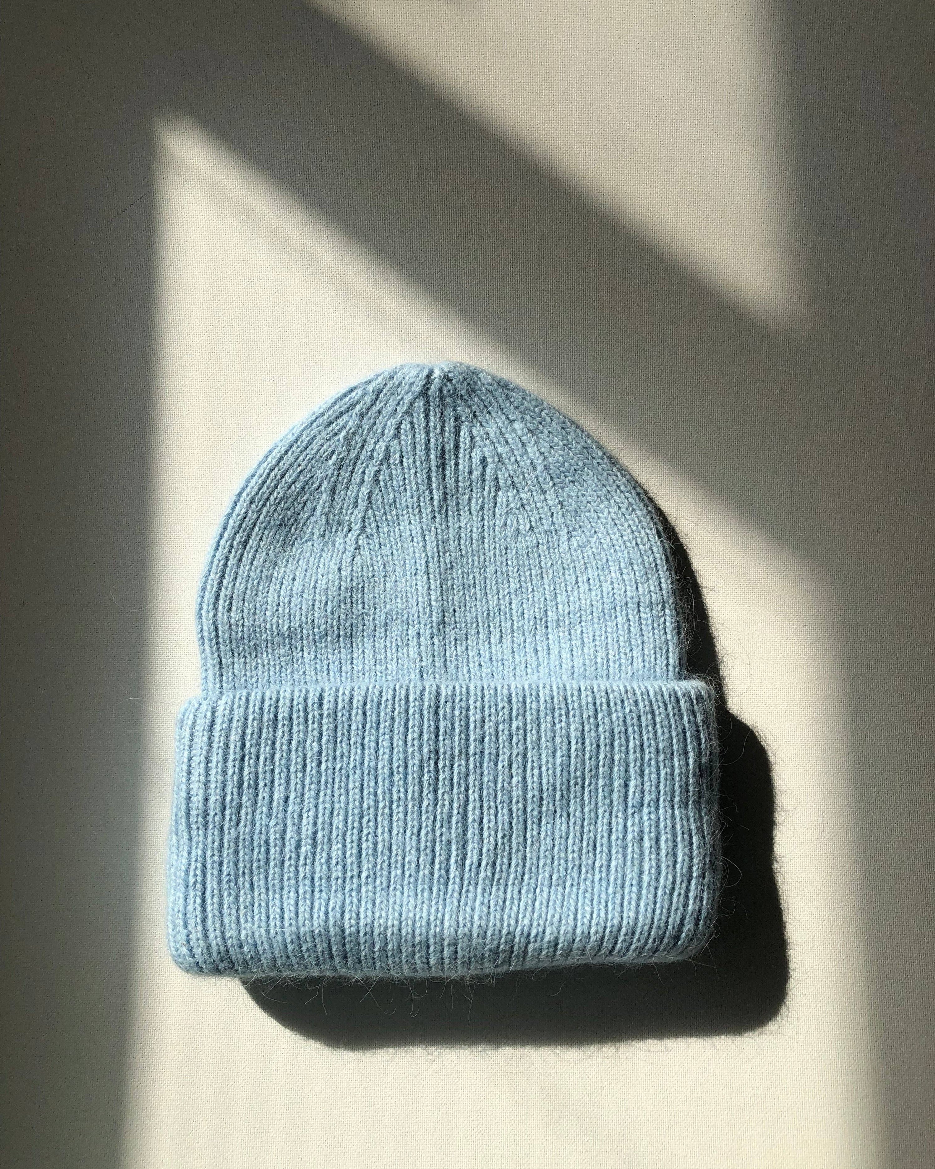 Royal Angora Wool Beanie - Sky Light Blue