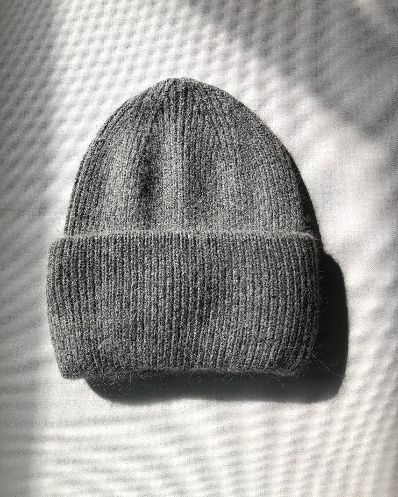 Royal Angora Wool Beanie - Mid Gray