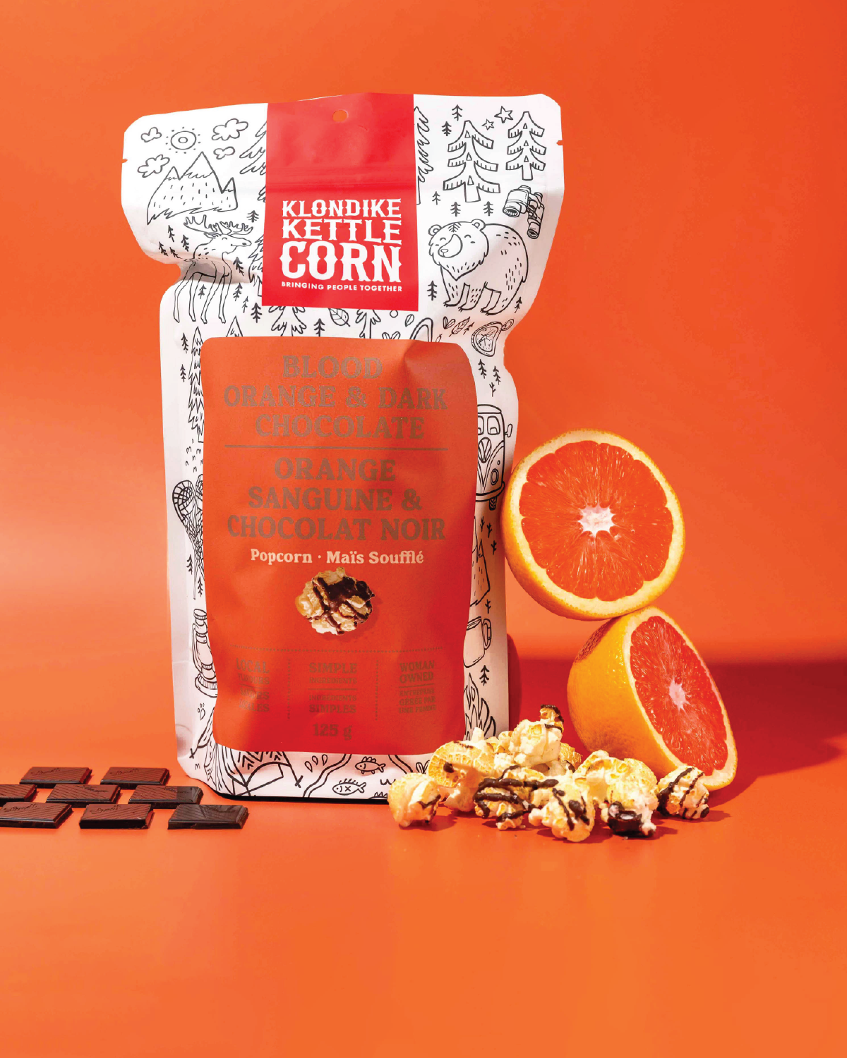 Blood Orange & Dark Chocolate Popcorn