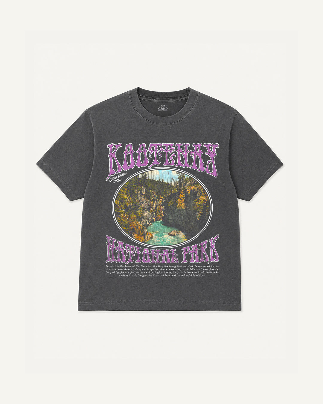 Kids Kootenay Rockies Tour Vintage T-Shirt - Faded Black