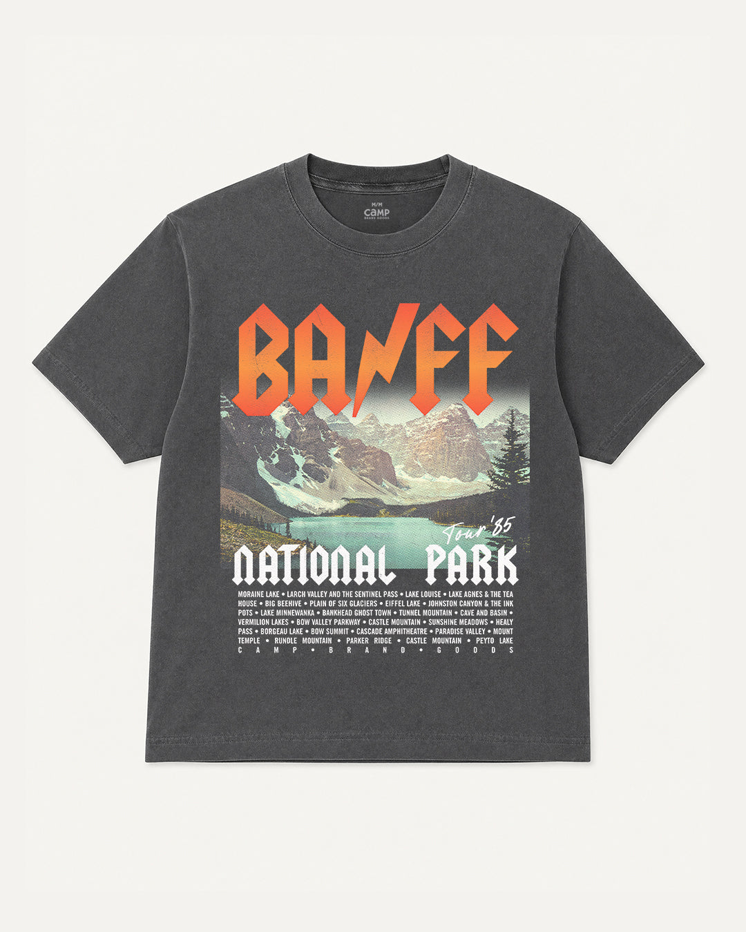 Women's Banff Rockies Tour Vintage T-Shirt - Faded Black