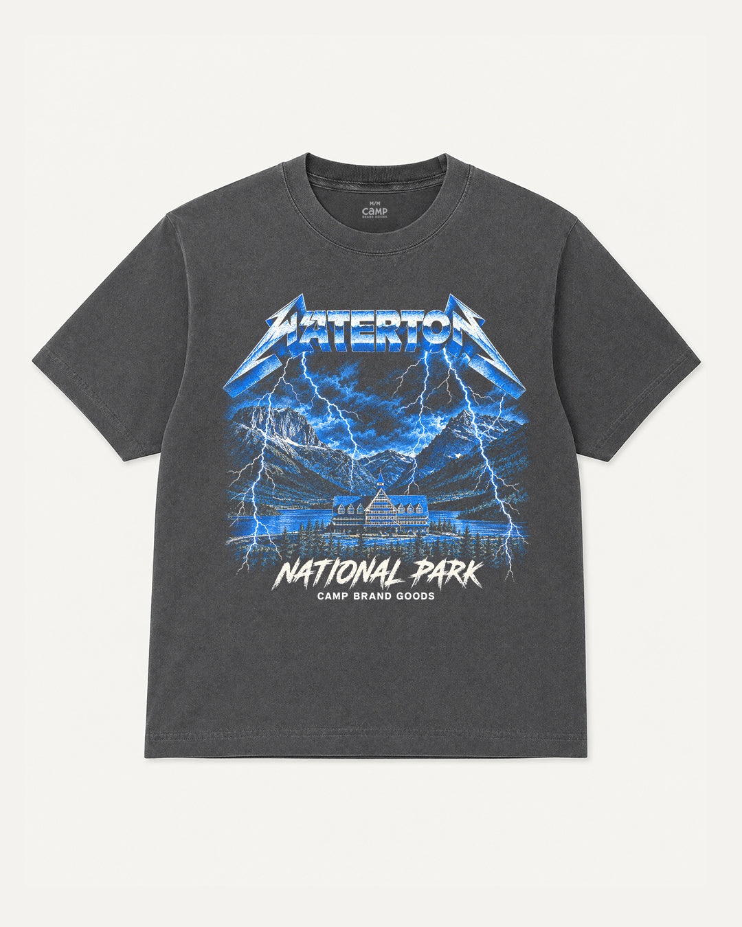 Women's Waterton Rockies Tour Vintage T-Shirt - Faded Black