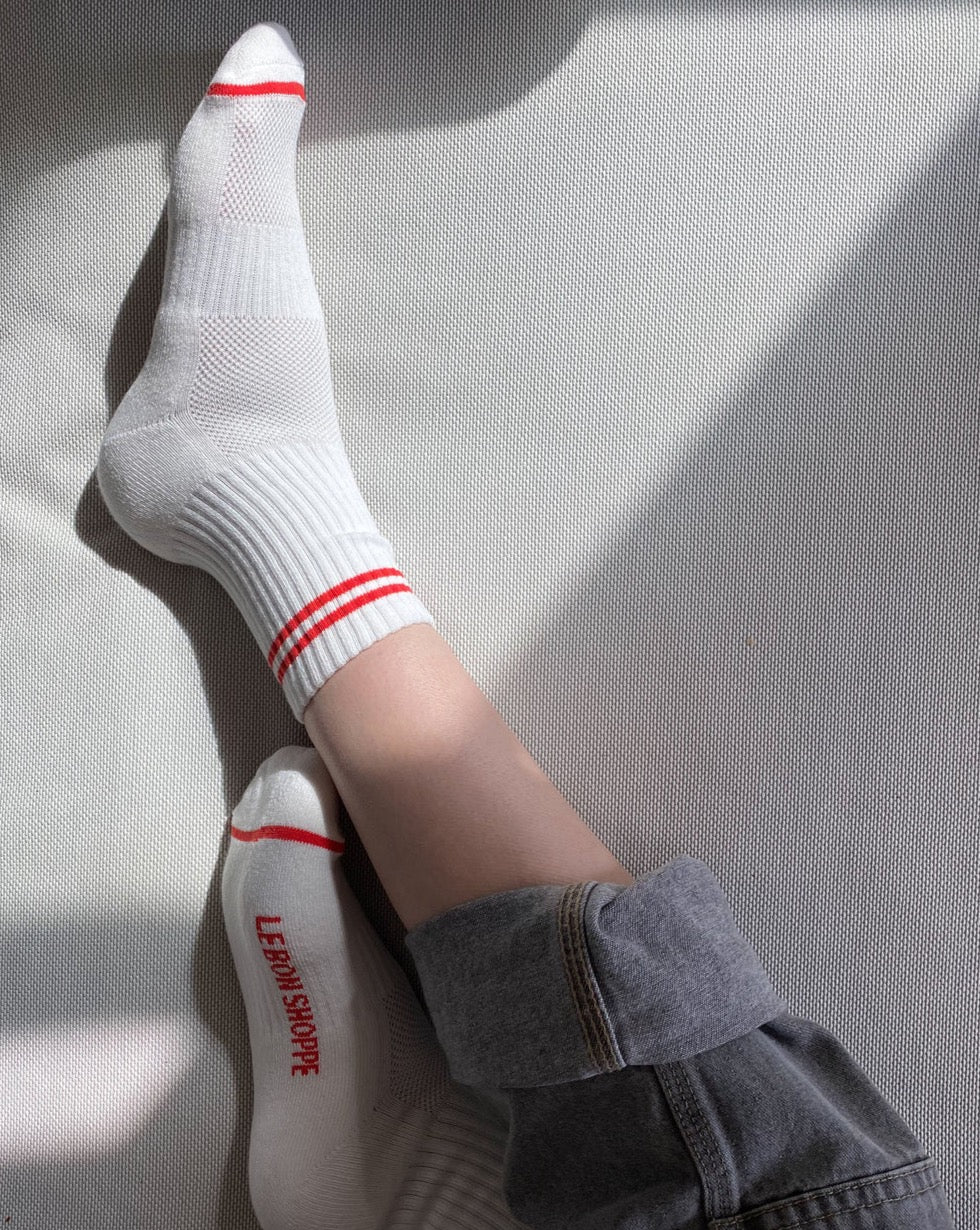 Boyfriend Socks Clean White