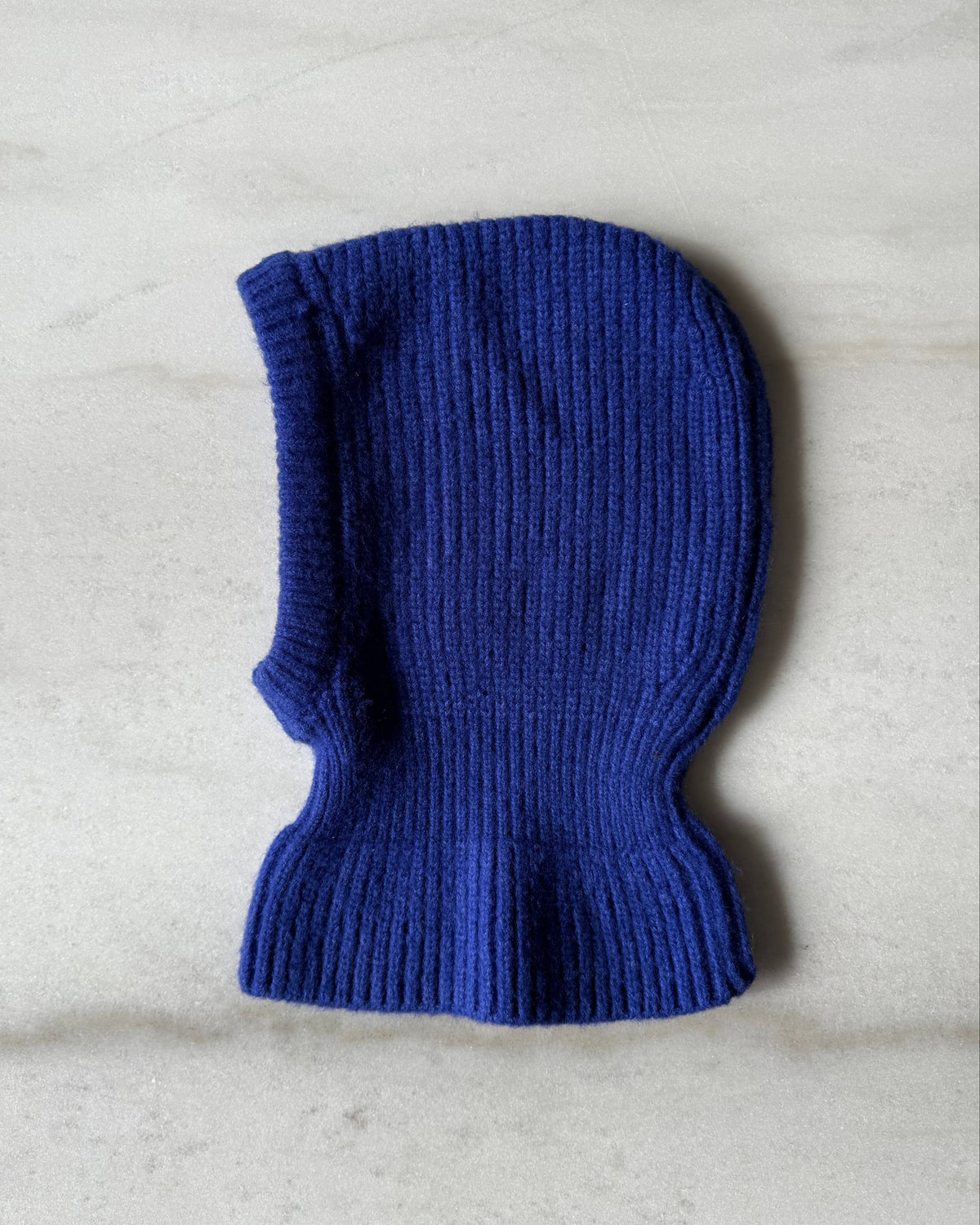 Billy Bamboo Chunky Rib Fuzzy Wool Balaclava - Royal Blue product view