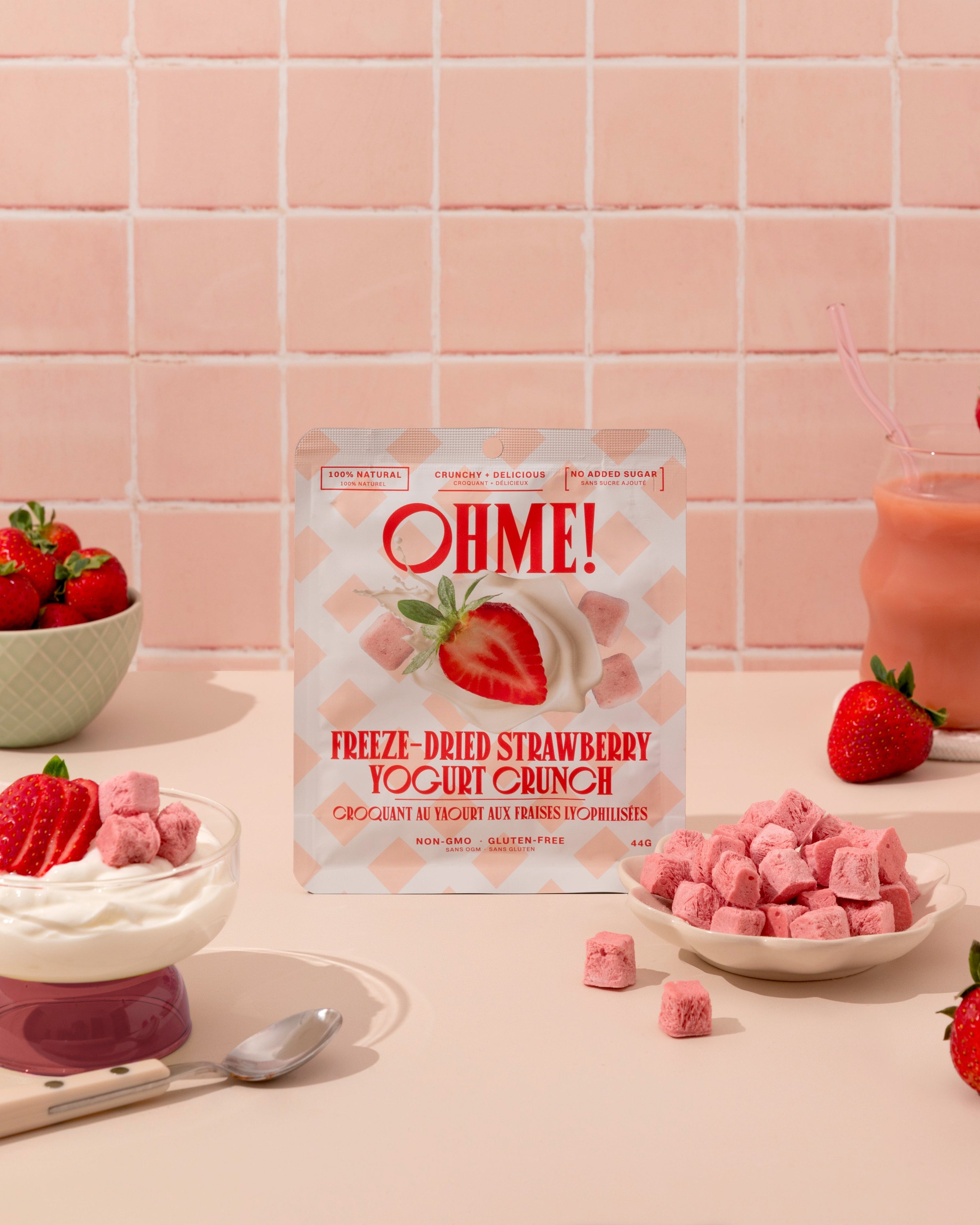 Freeze-Dried Strawberry Yogurt Crunch