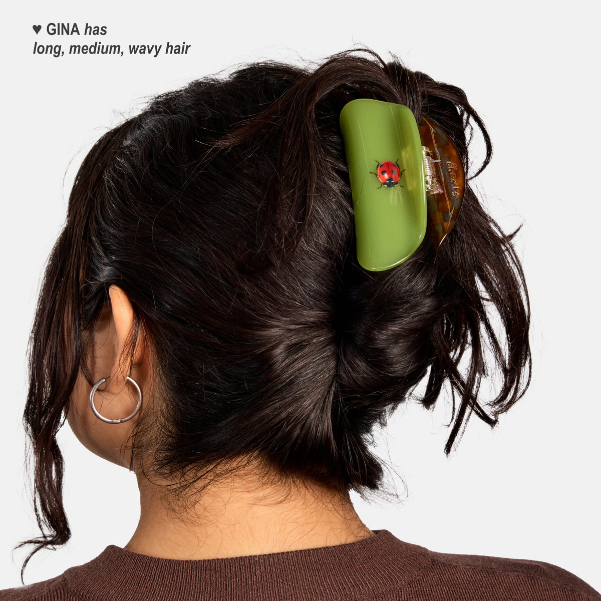Chunks Suki Claw styled in an updo; example colourway, selected at random