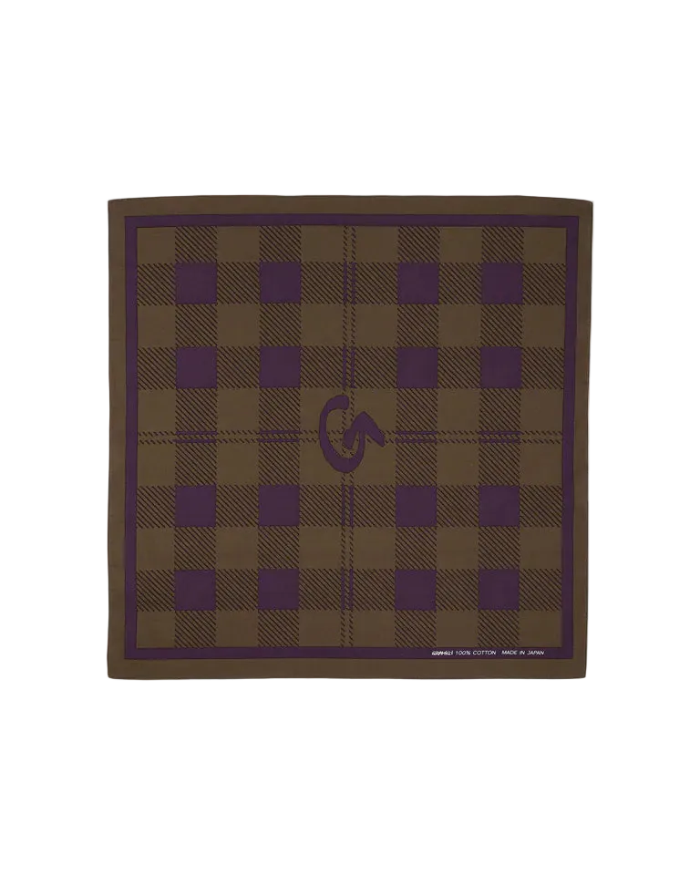 Plaid Bandana - Plum