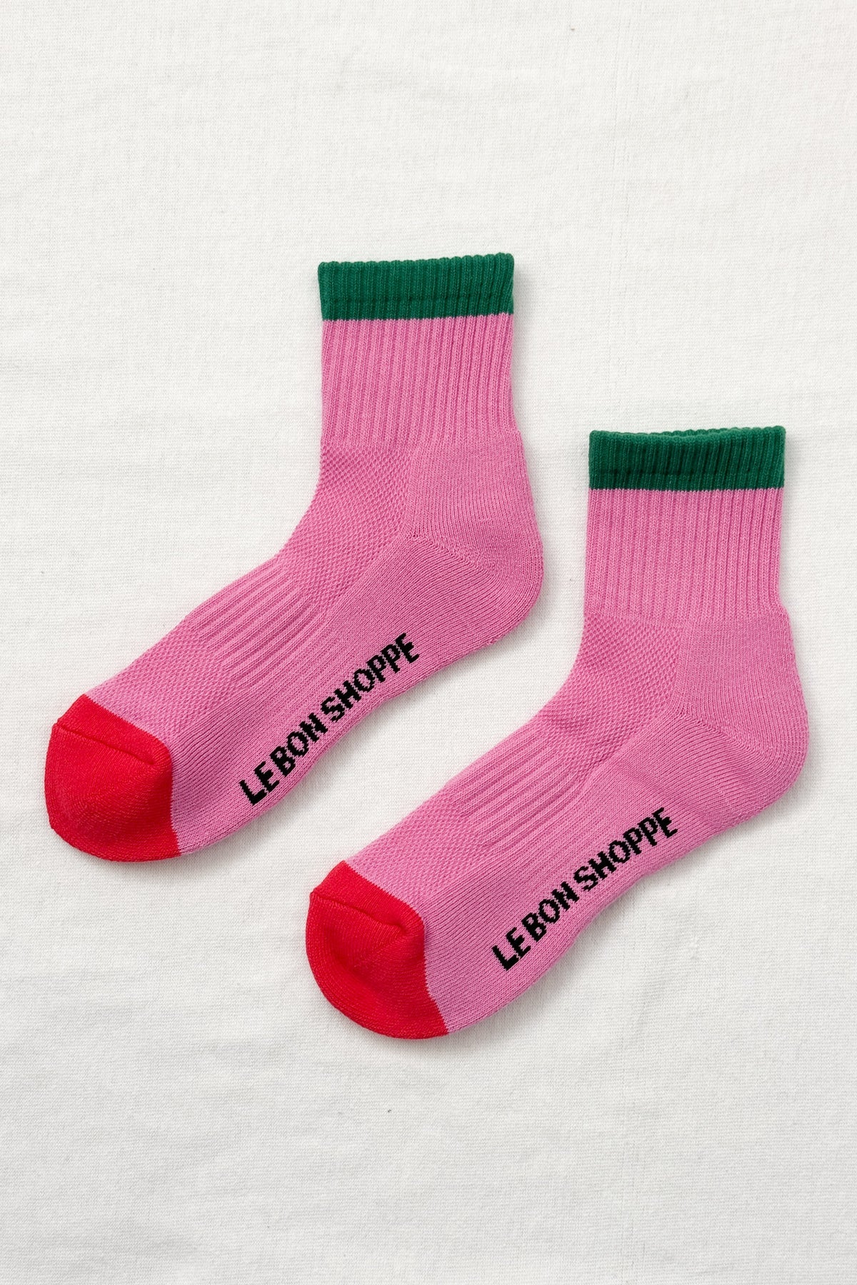 Colour Block Girlfriend Socks Rose Pink