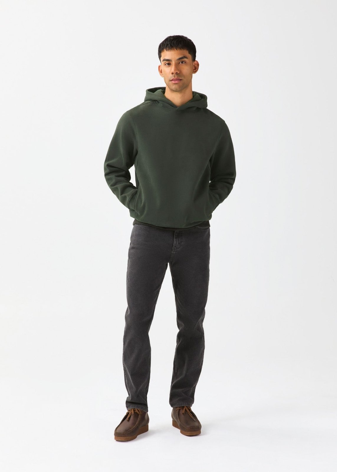 durasoft-fleece-motion-hoodie-evergreen full front body