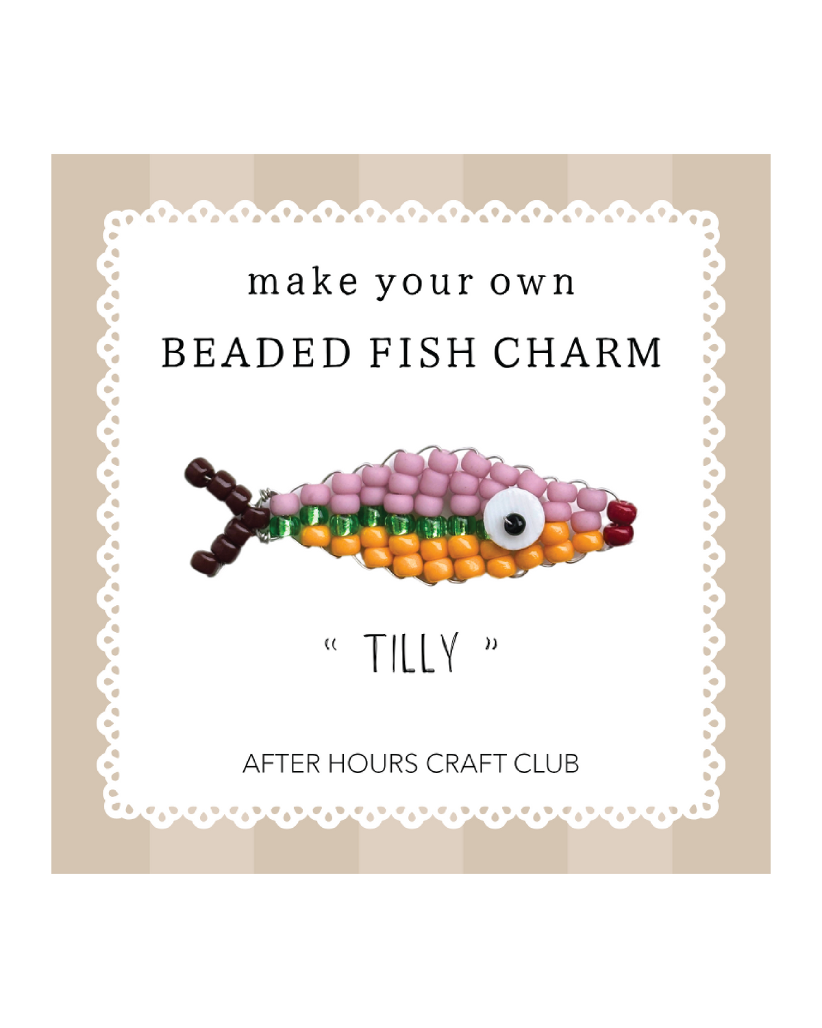Beaded Fish Charm Craft Kit: Tilly
