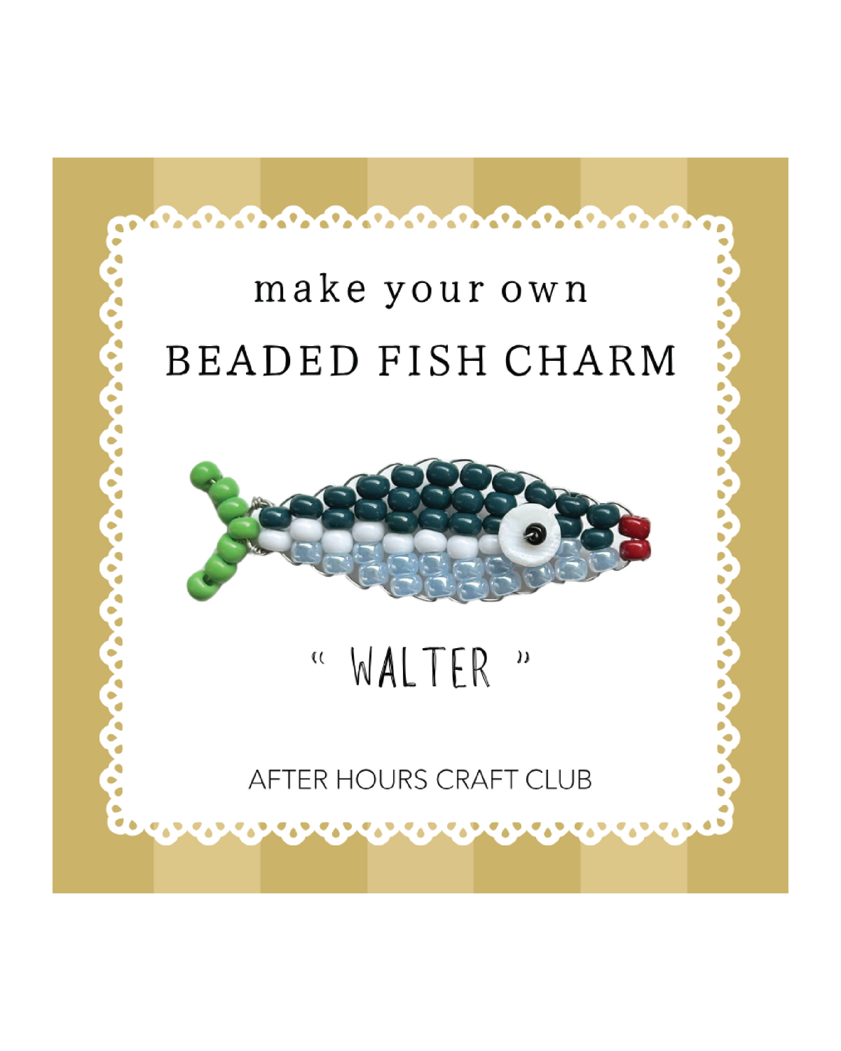 Beaded Fish Charm Craft Kit: Walter