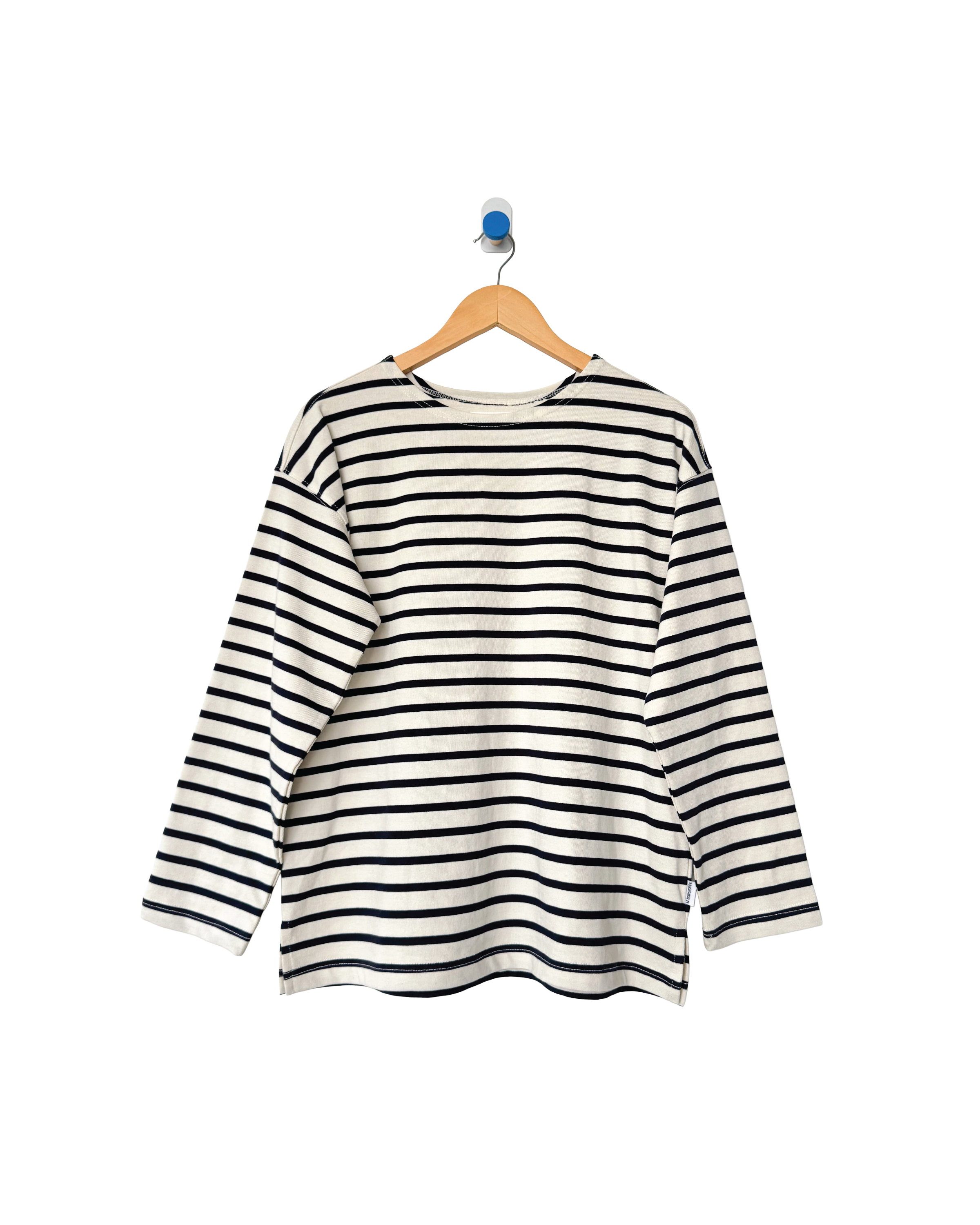 Marseille Top Navy Stripe On Cream
