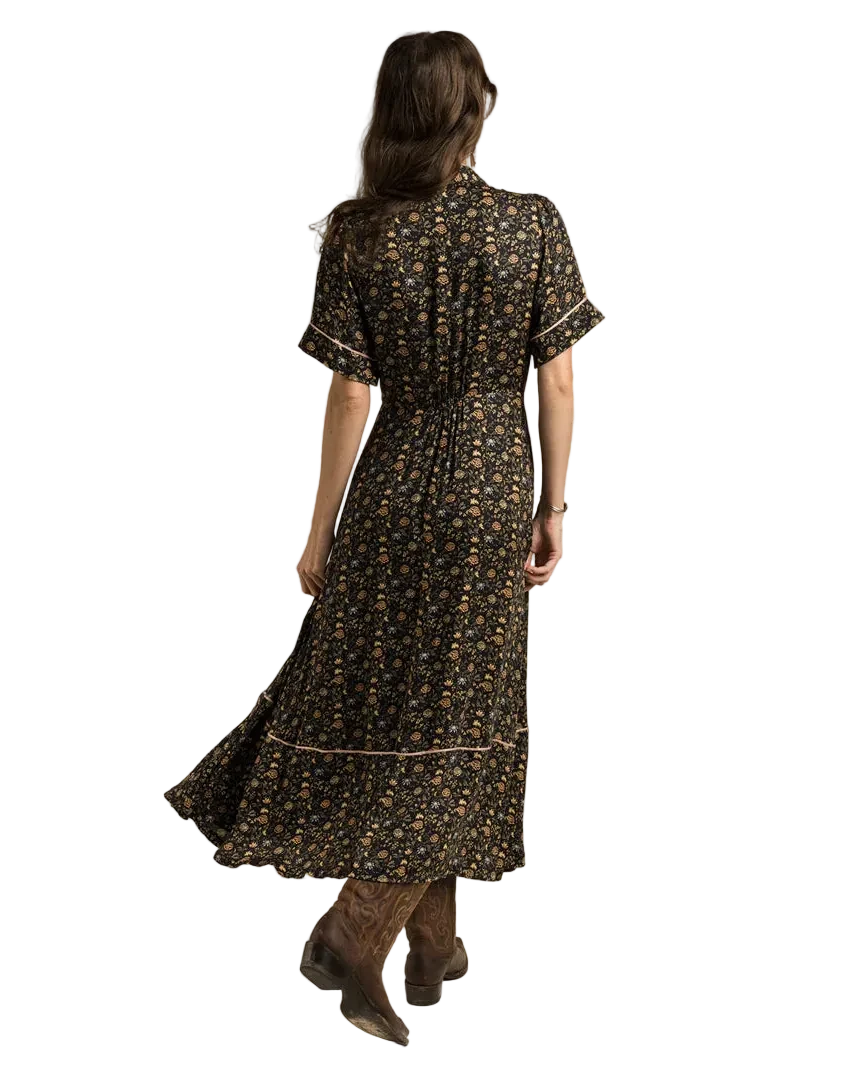 La Dahlia Dress - Black Floral