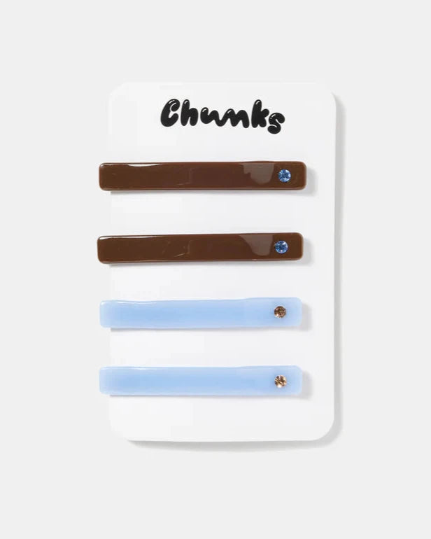 Slides in Chocolate + Periwinkle
