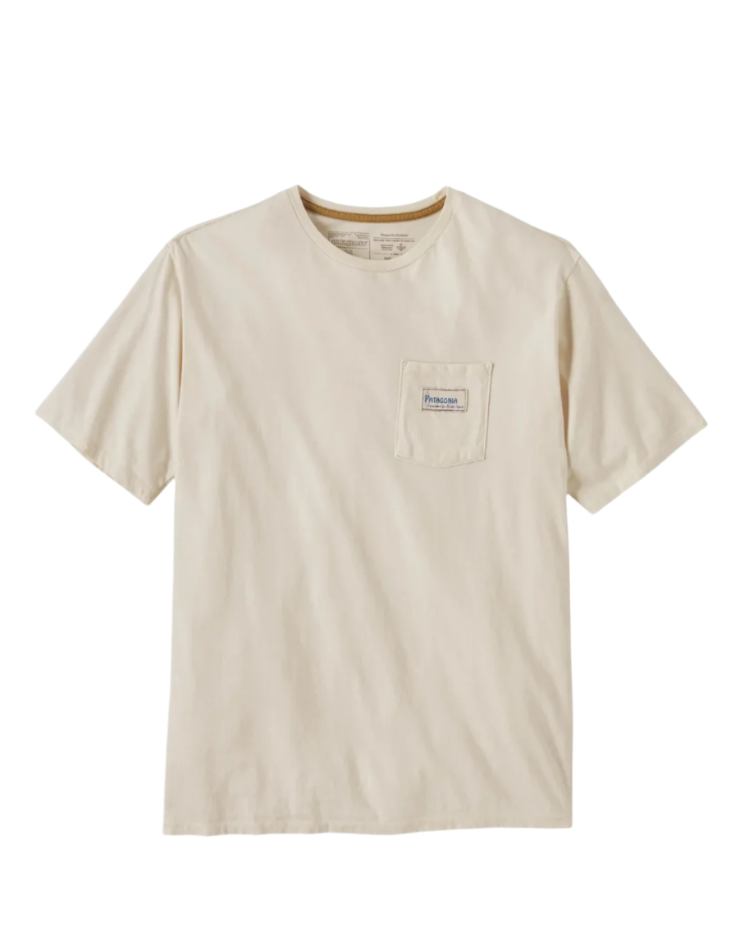 Men's Water People Organic Pocket T-Shirt Undyed Natural