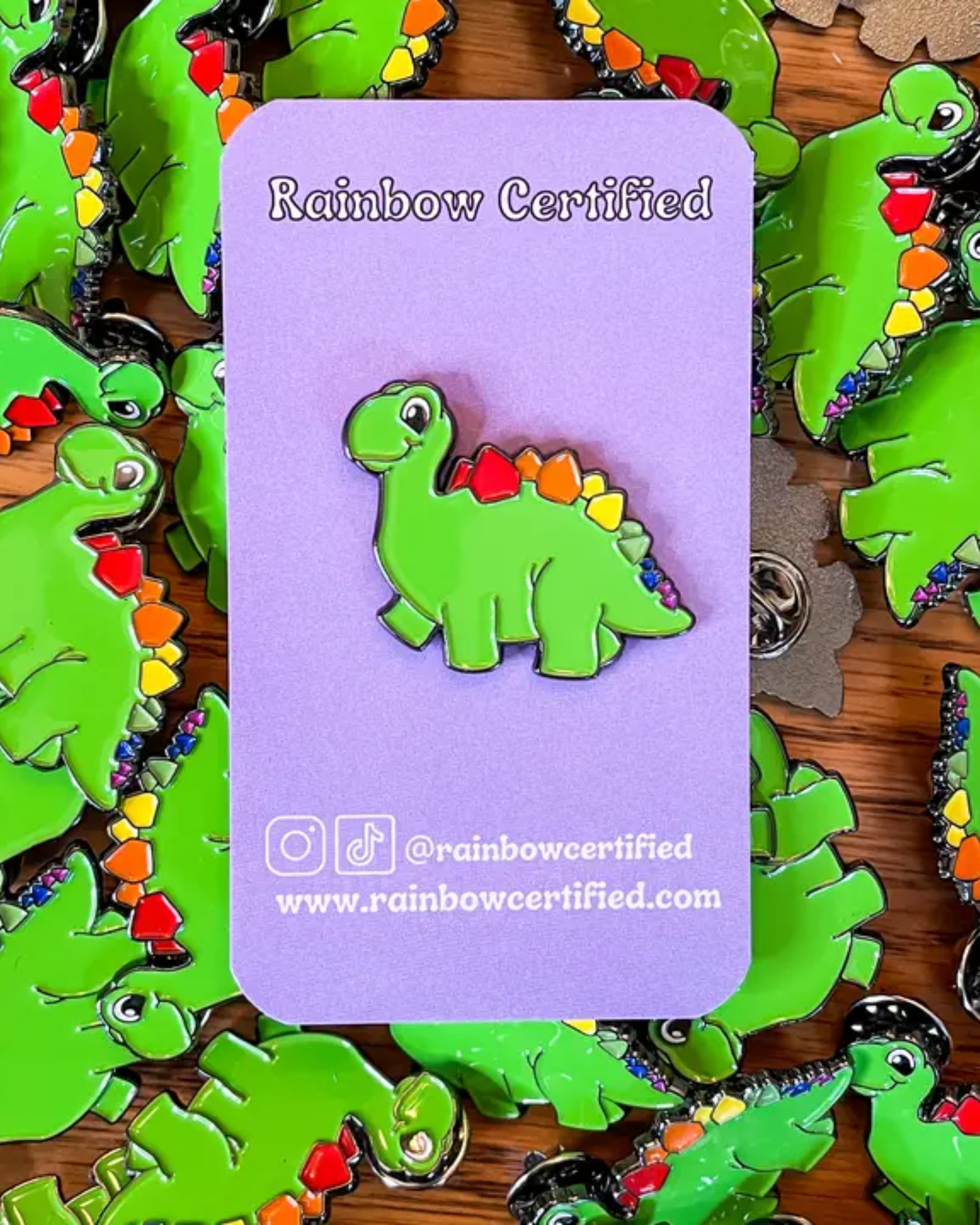 Prideosaurus Enamel Pin