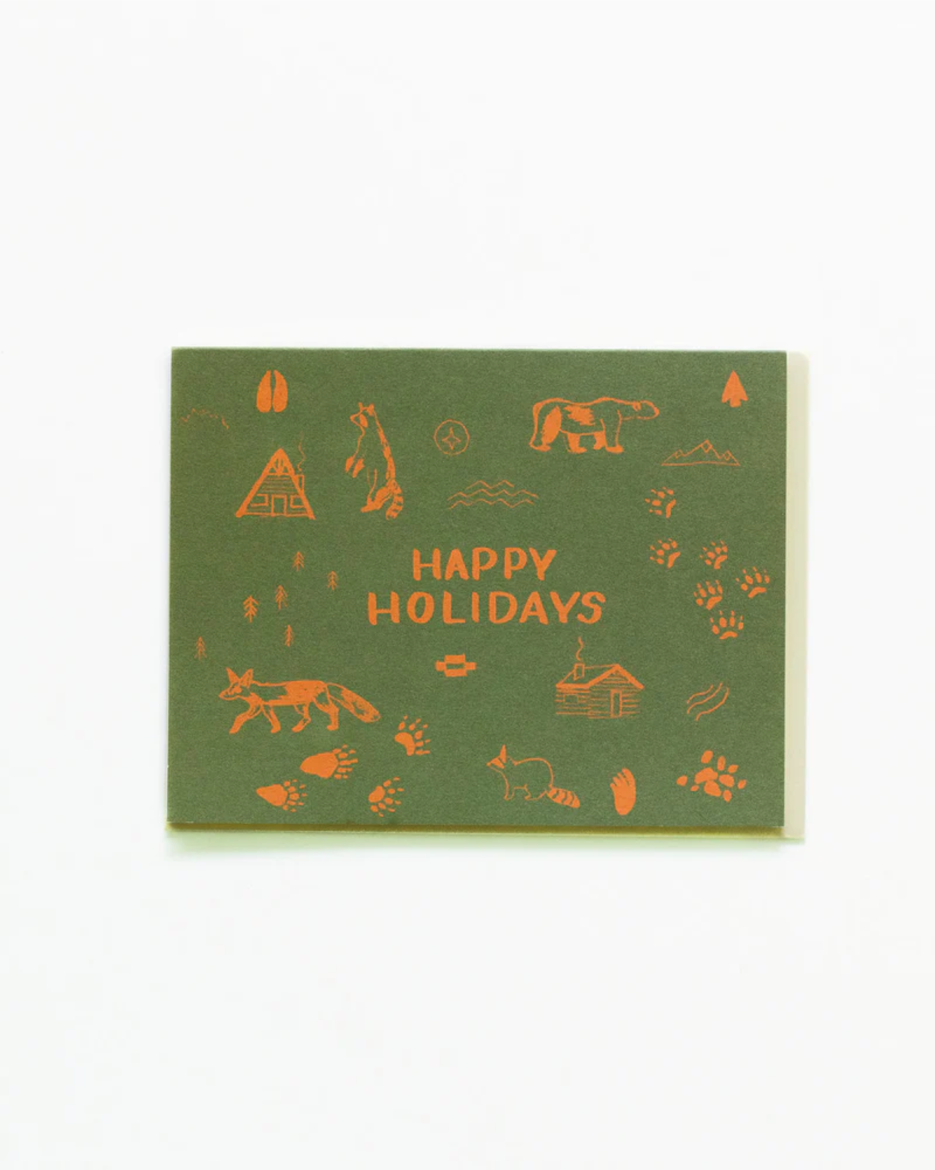 Happy Holidays Map Symbols Card