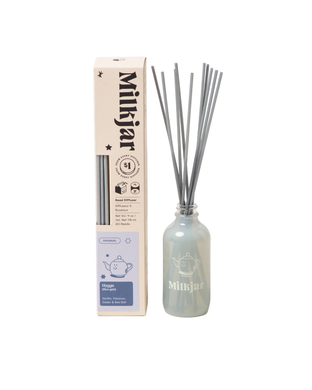 Hygge - Vanilla, Tobacco & Sea Salt 4 oz Reed Diffuser