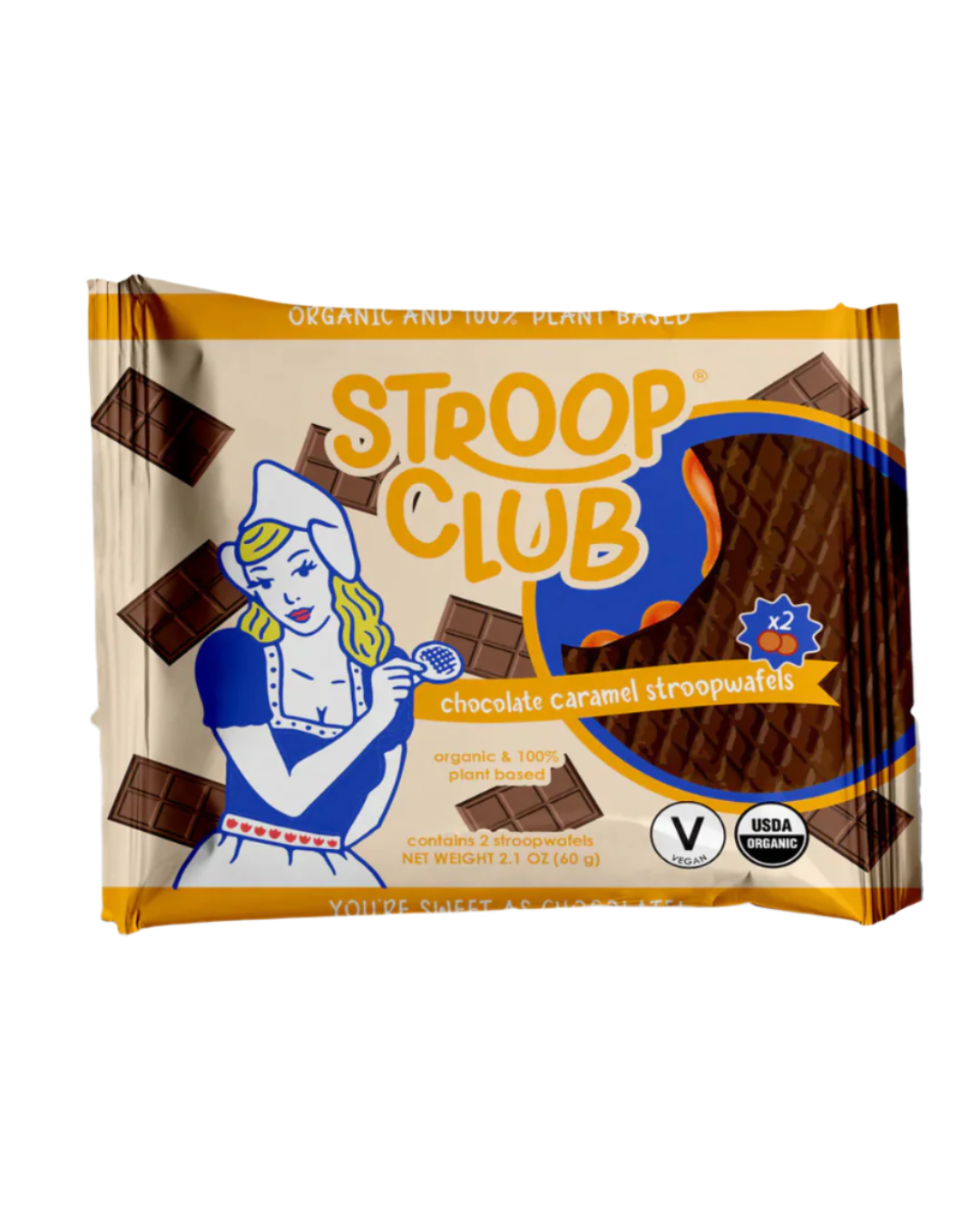 Vegan Chocolate Caramel Stroopwafel