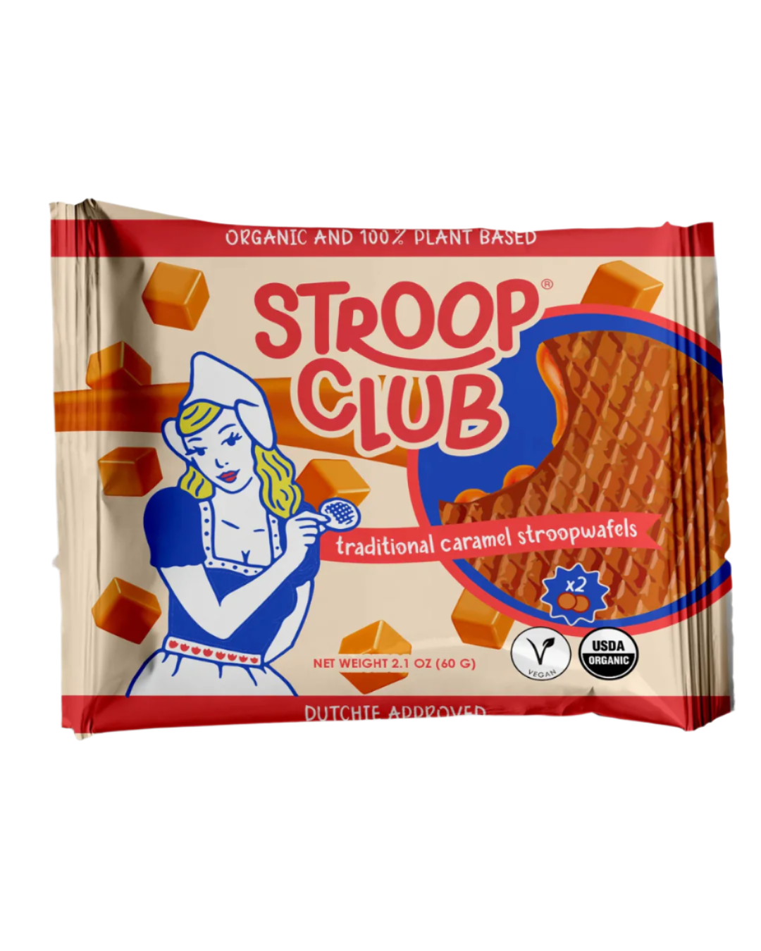 Vegan Traditional Caramel Stroopwafel