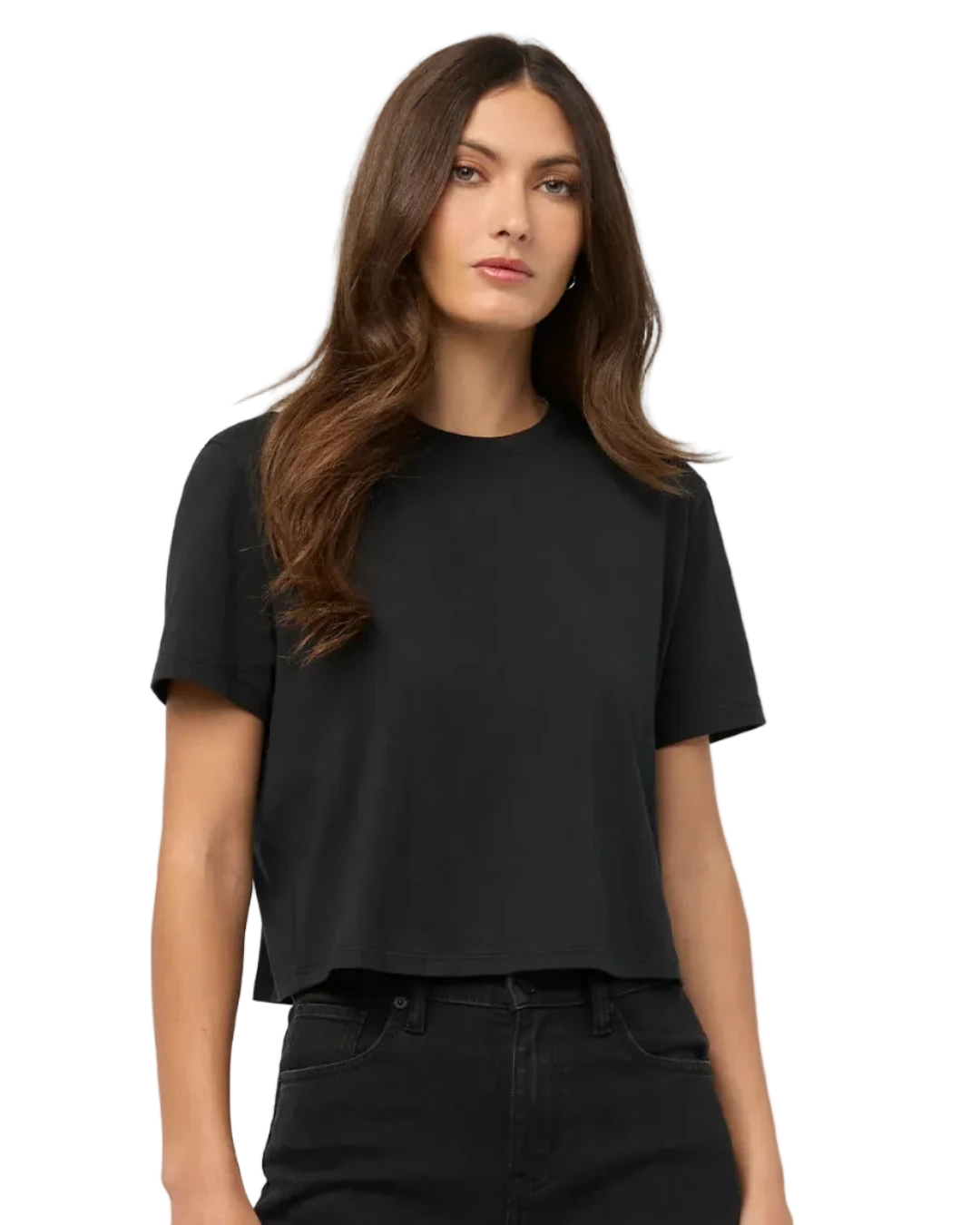 PurePima Boxy Tee - Black